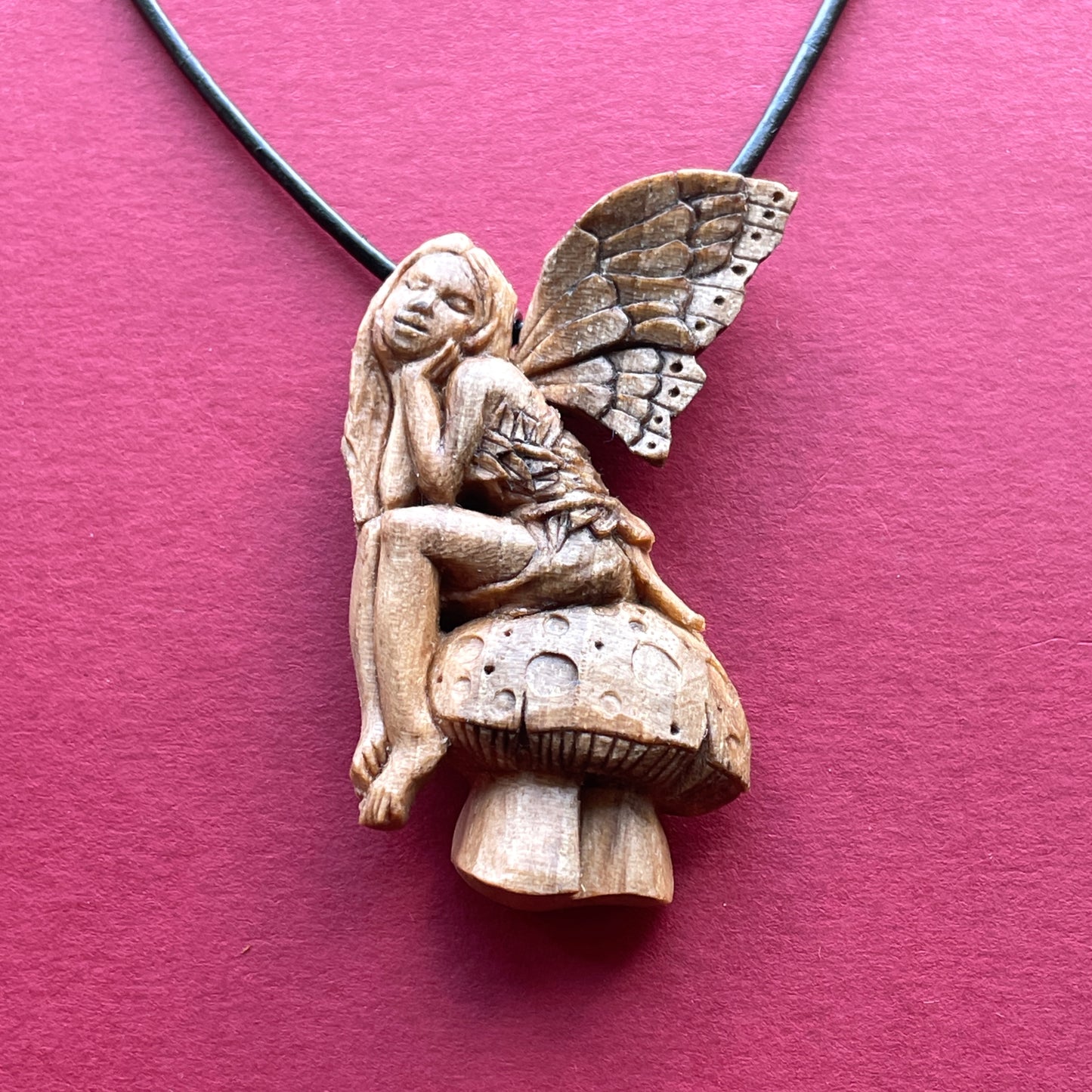 Fairy On The Mushroom Pendant