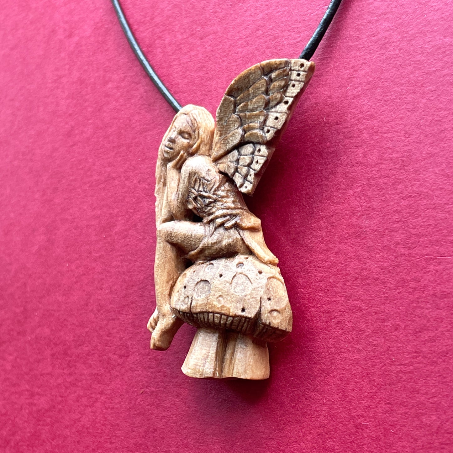 Fairy On The Mushroom Pendant