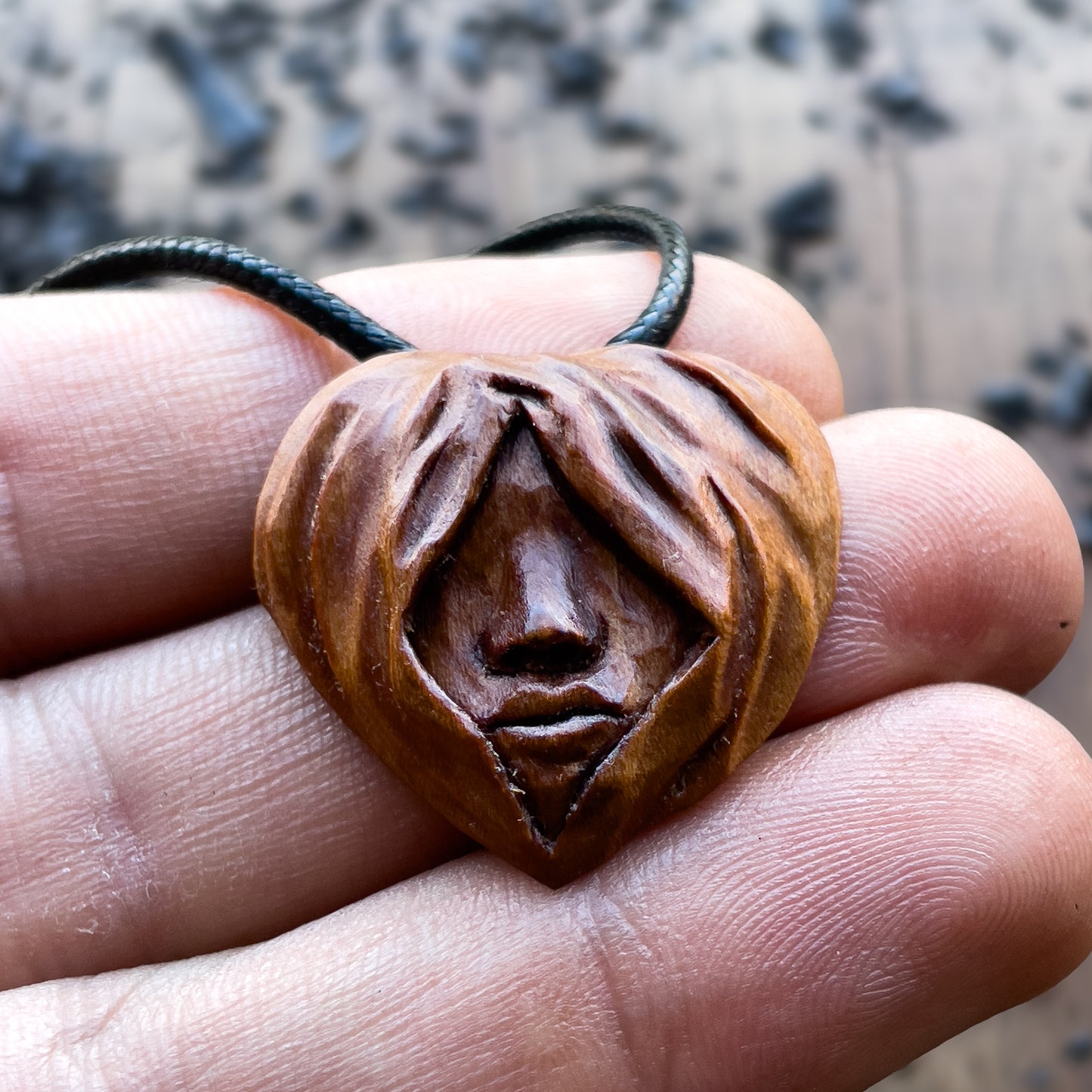 Nose and Lips Heart Pendant