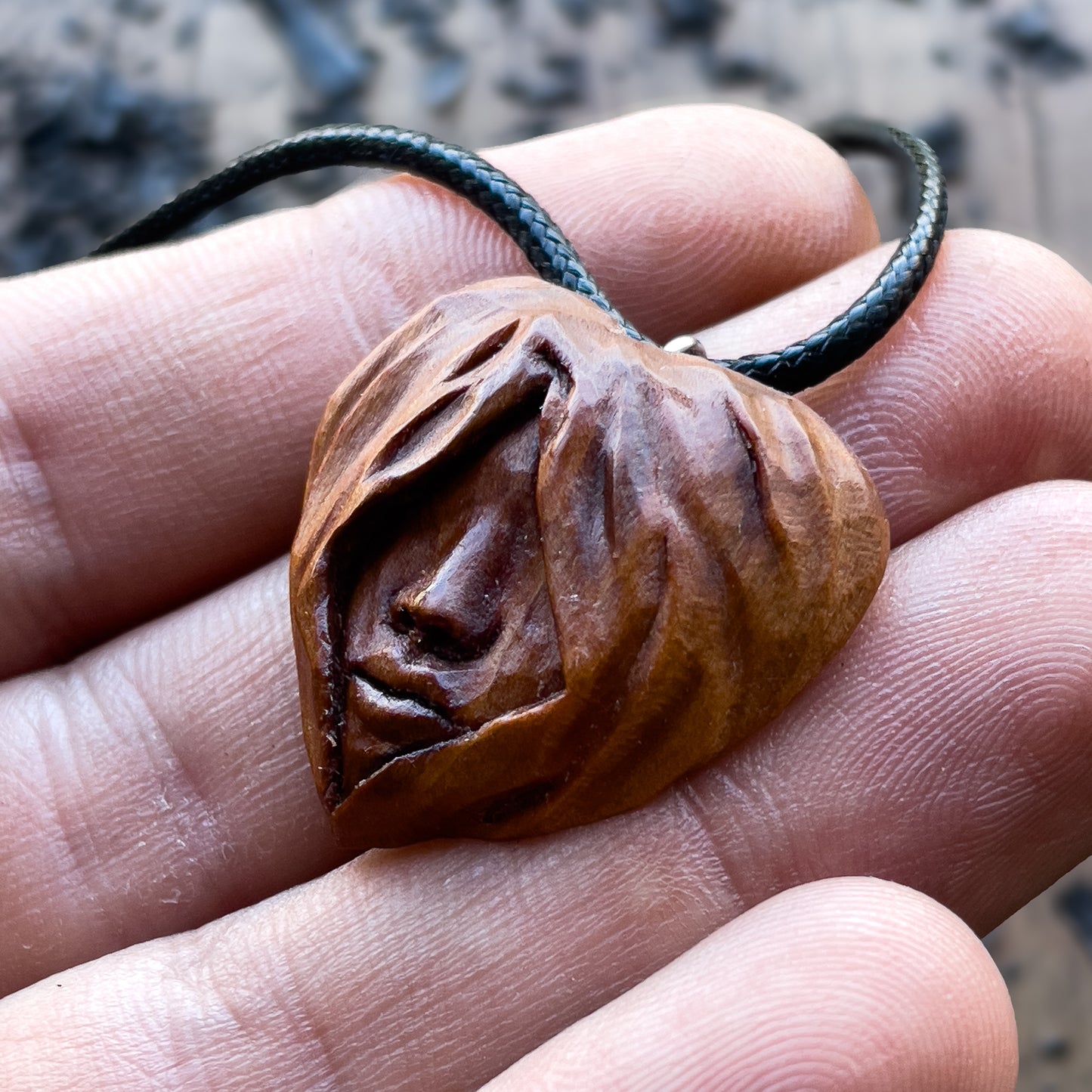 Nose and Lips Heart Pendant