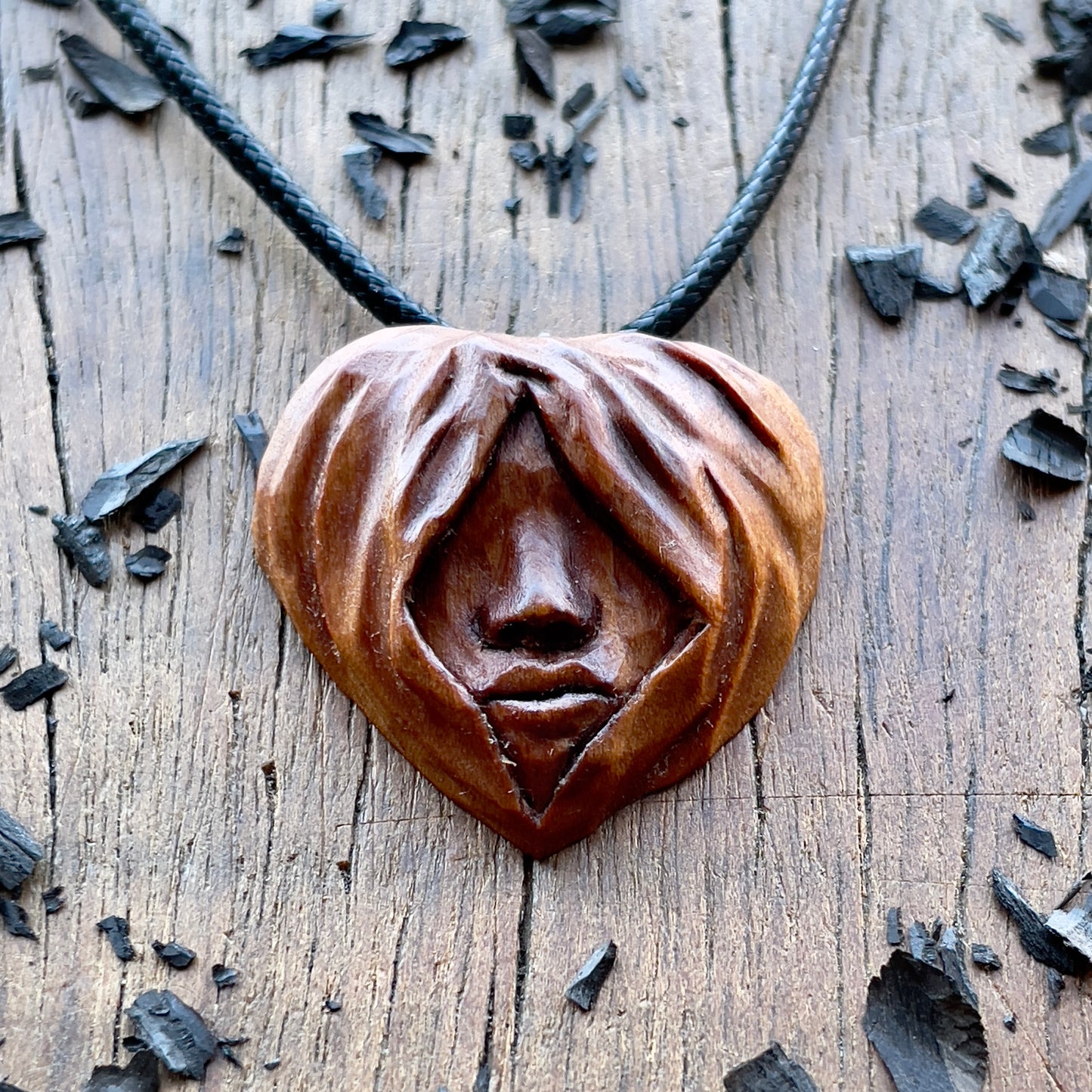 Nose and Lips Heart Pendant