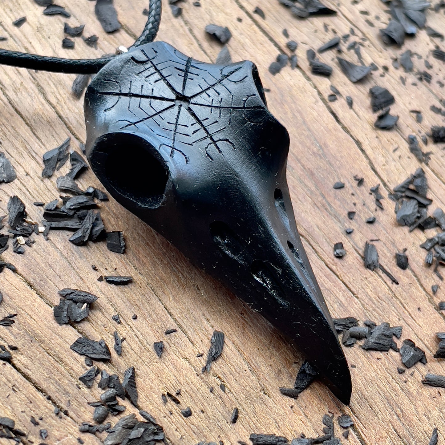 Raven Skull “Helm of Awe” Pendant