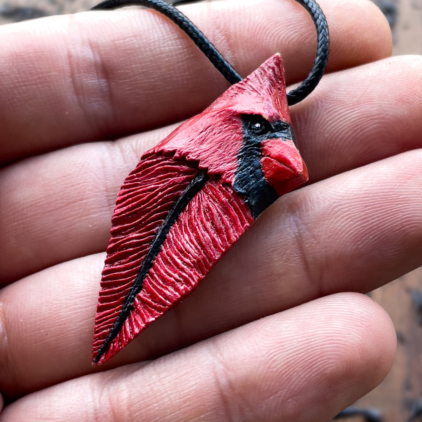 Cardinal Bird Totem Pendant