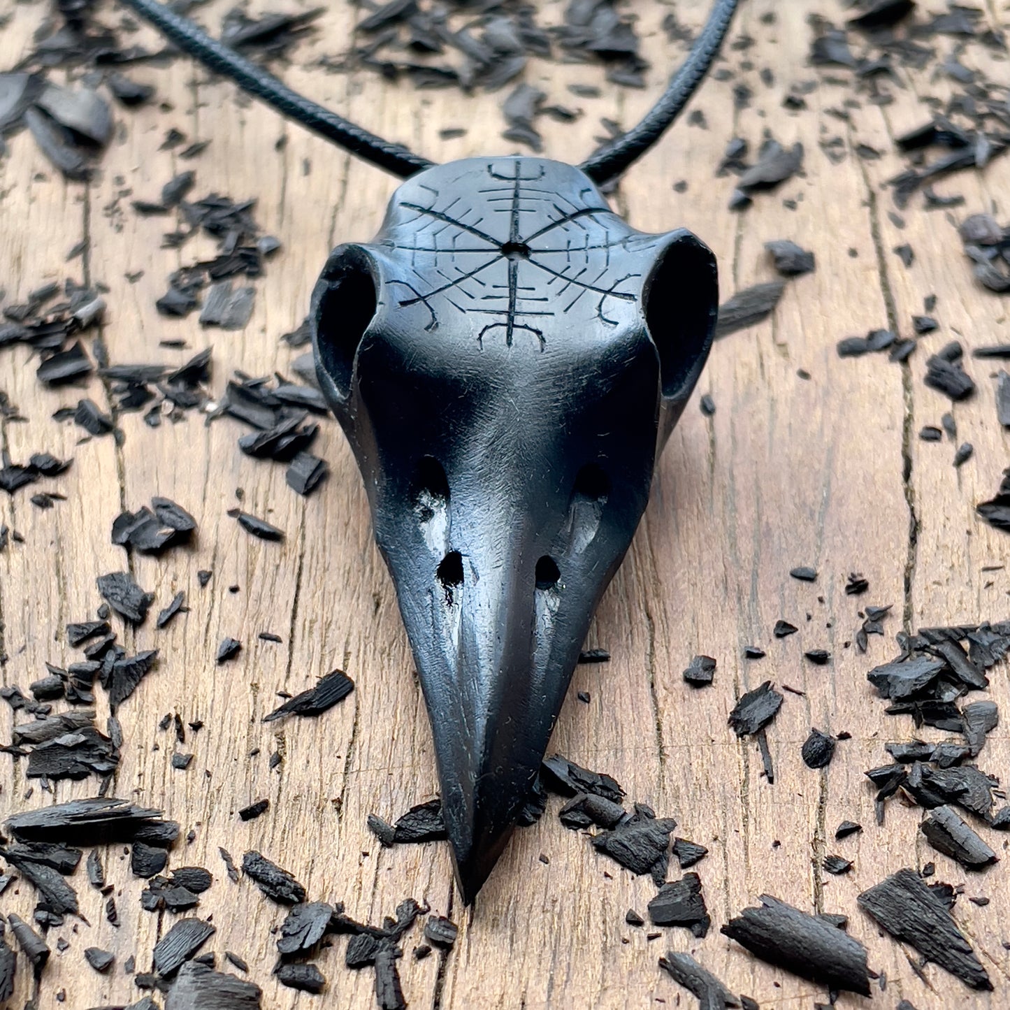 Raven Skull “Helm of Awe” Pendant