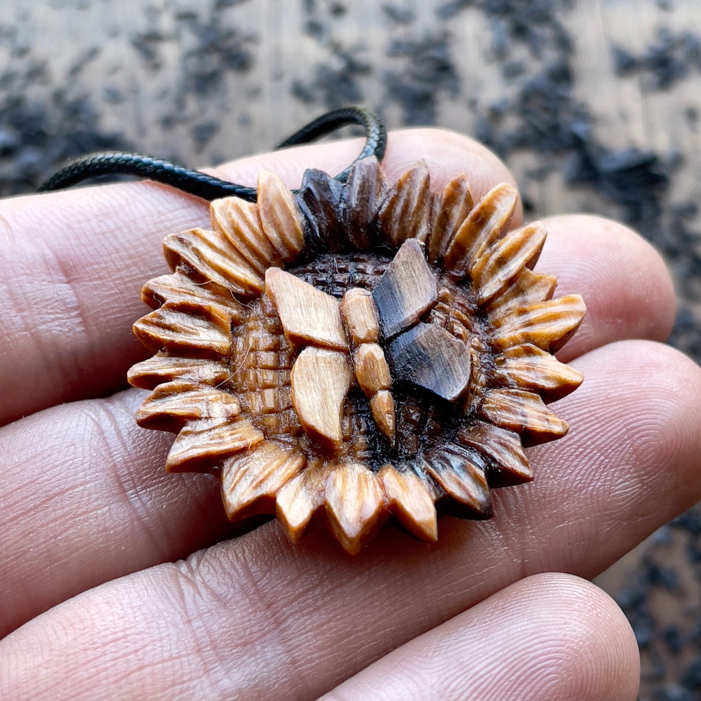 Butterfly on the Sunflower Pendant