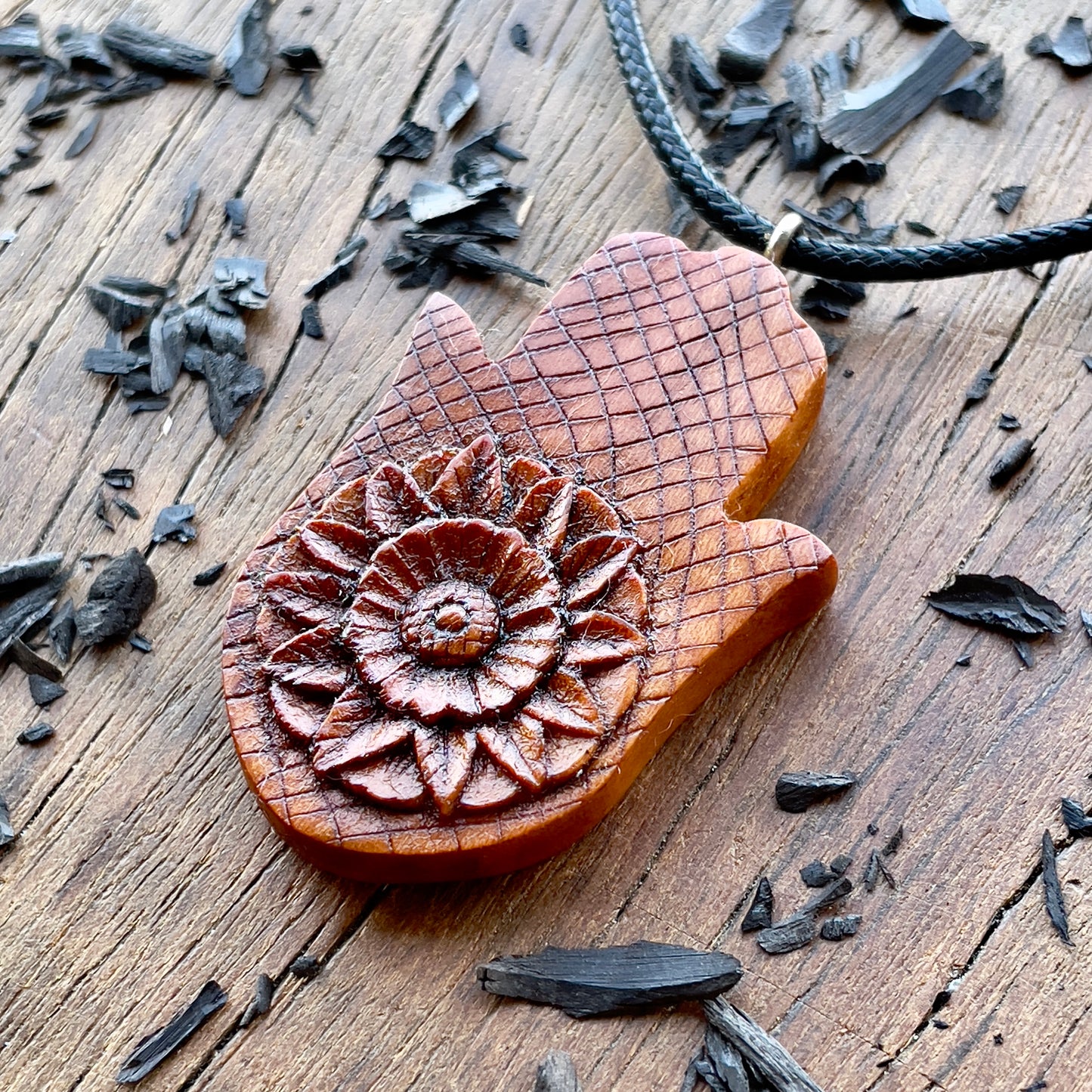 Hamsa Flower Design Pendant