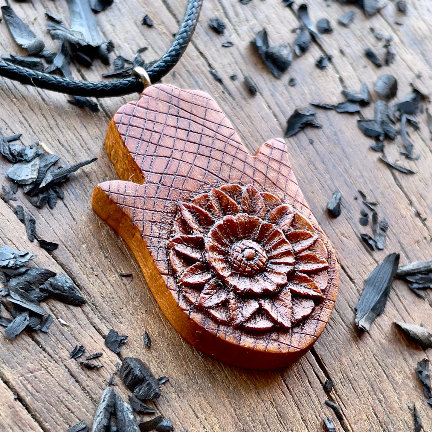 Hamsa Flower Design Pendant
