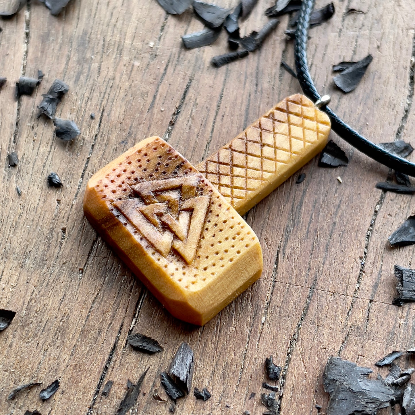 Mjolnir Olive Wood Pendant