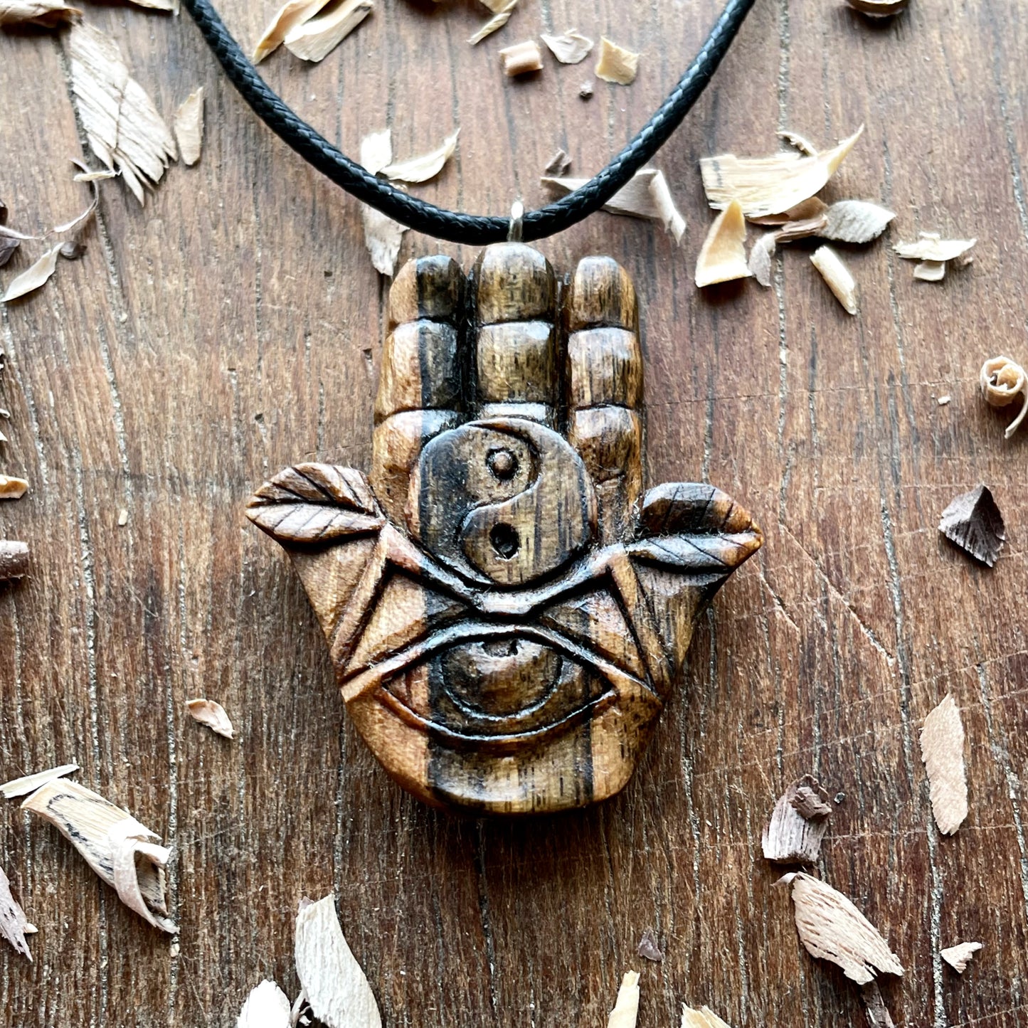 Hamsa Yin Yang Pendant
