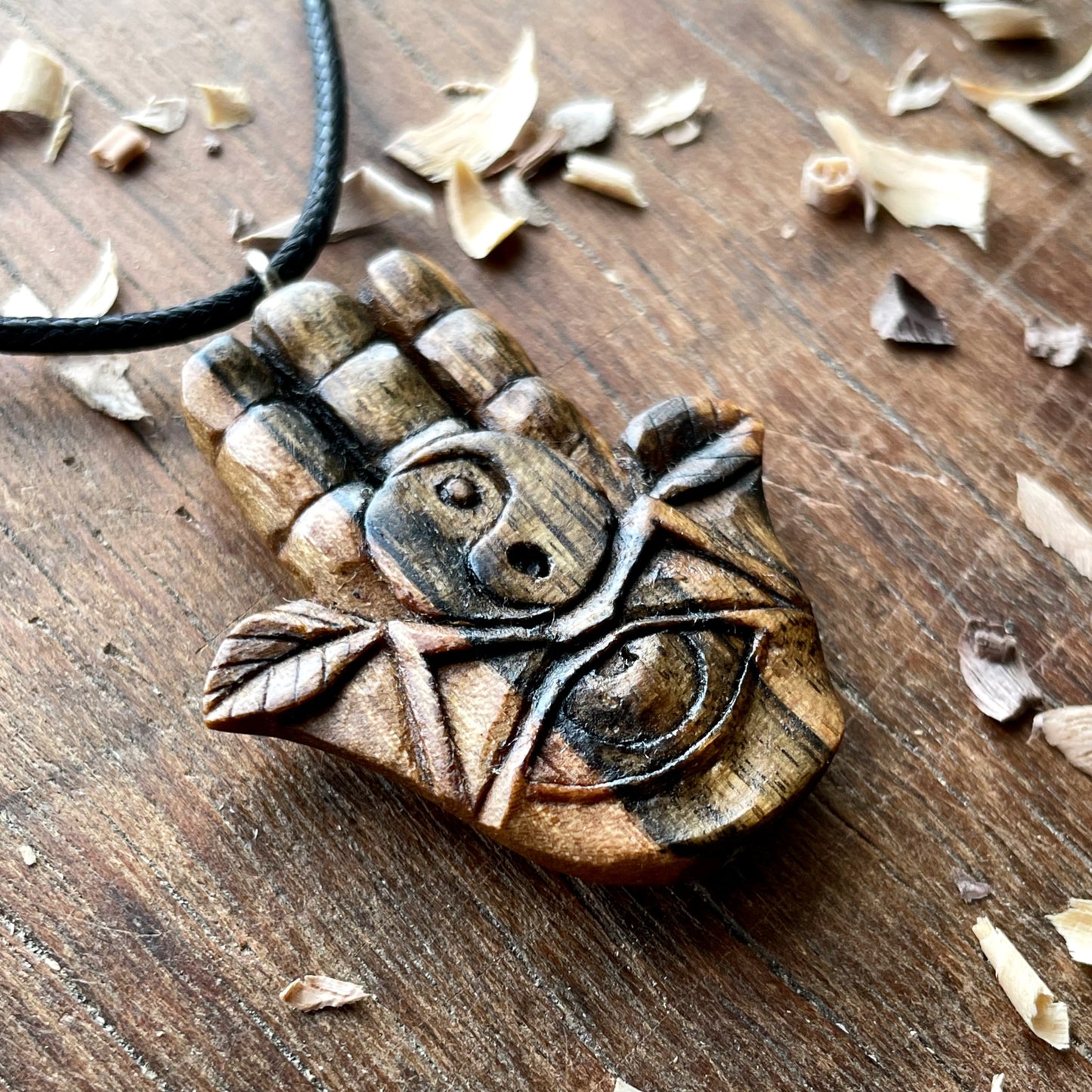 Hamsa Yin Yang Pendant