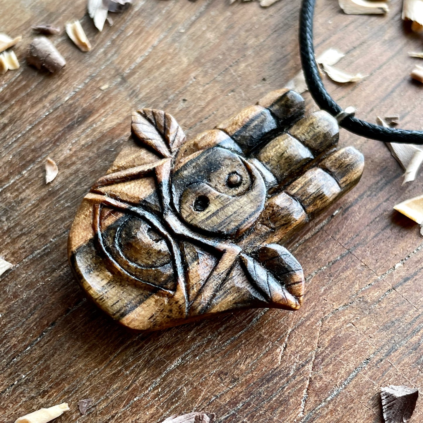 Hamsa Yin Yang Pendant