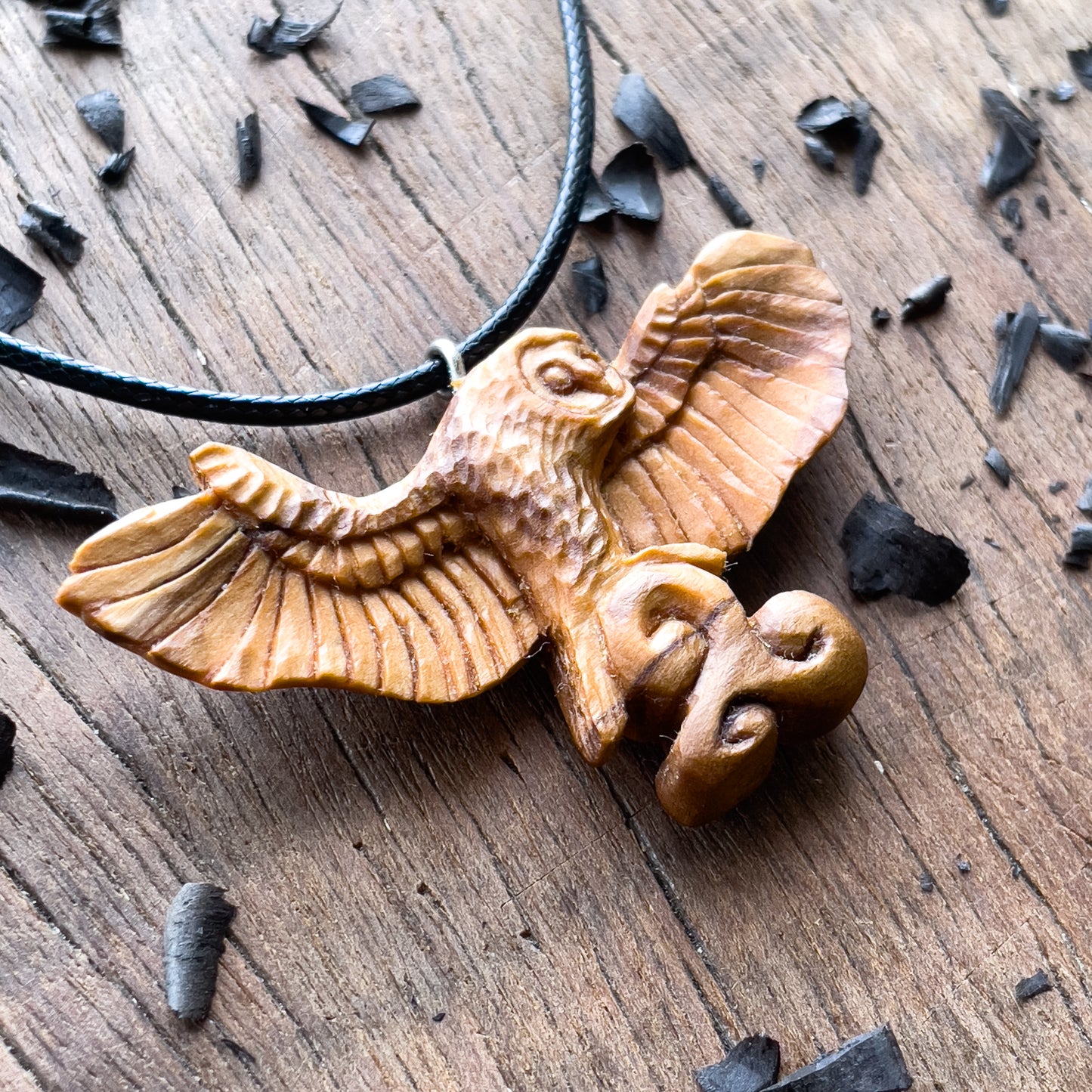 Celtic Barn Owl With Triskelion Pendant