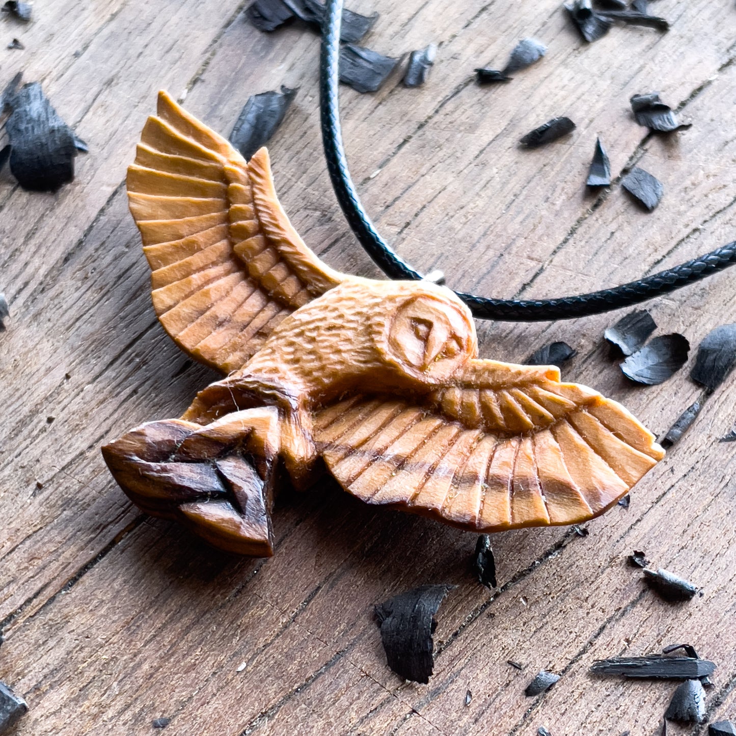 Flying Owl with Triquetra Pendant
