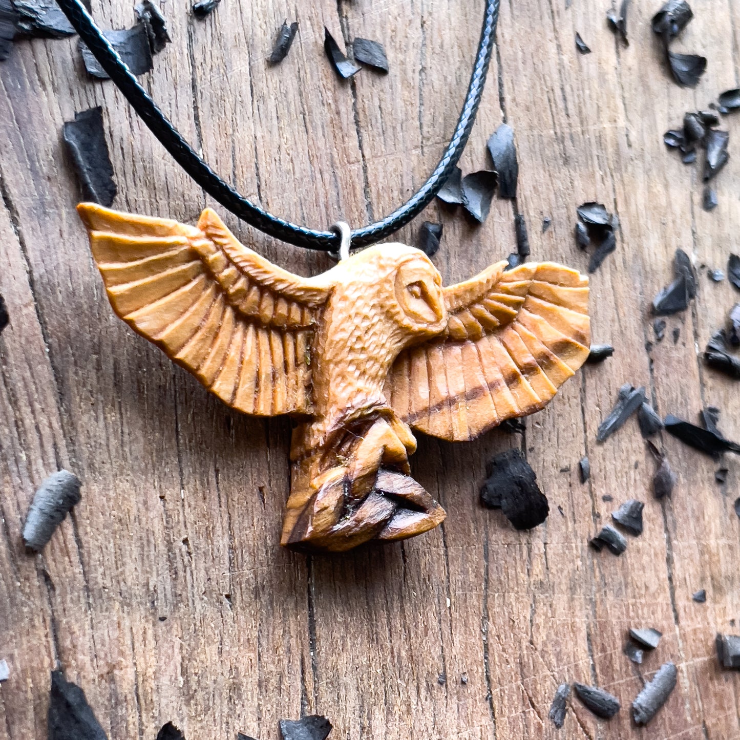 Flying Owl with Triquetra Pendant