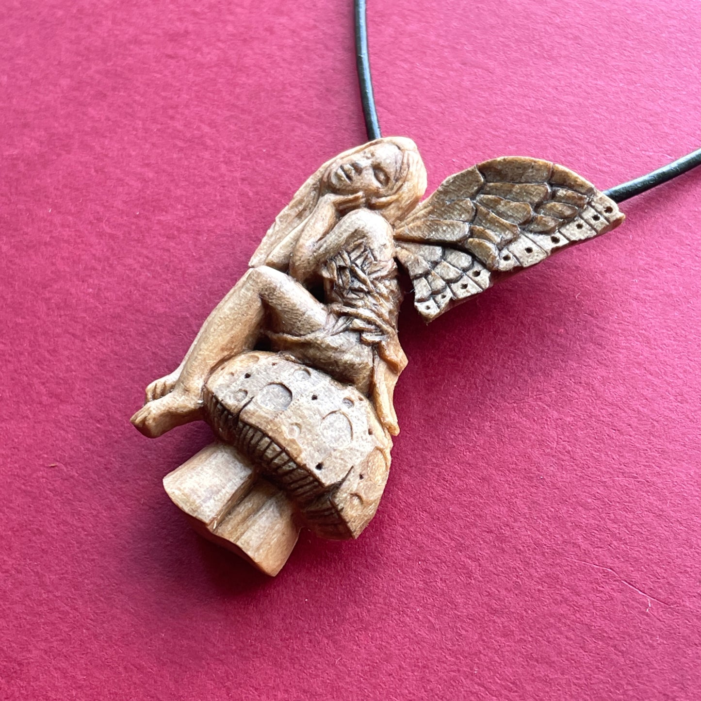 Fairy On The Mushroom Pendant