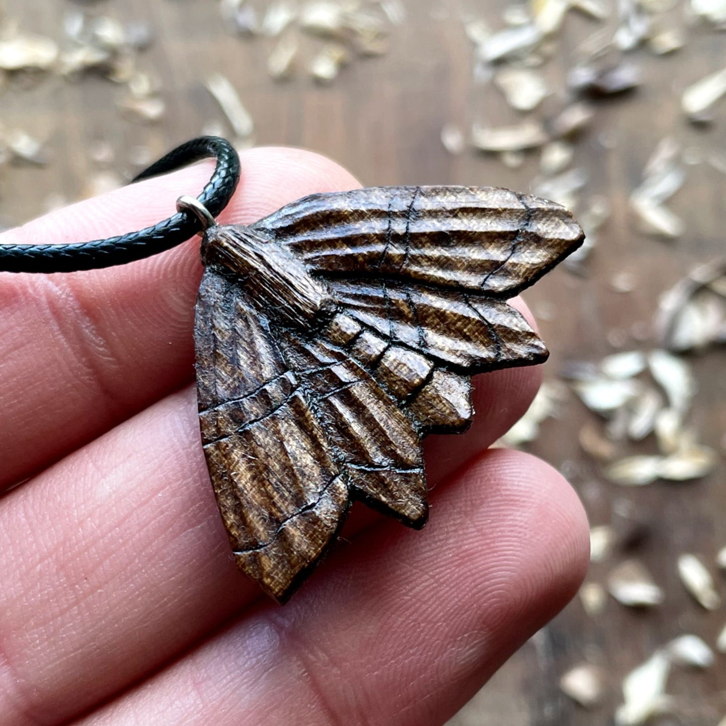 Moth Walnut Wood Pendant