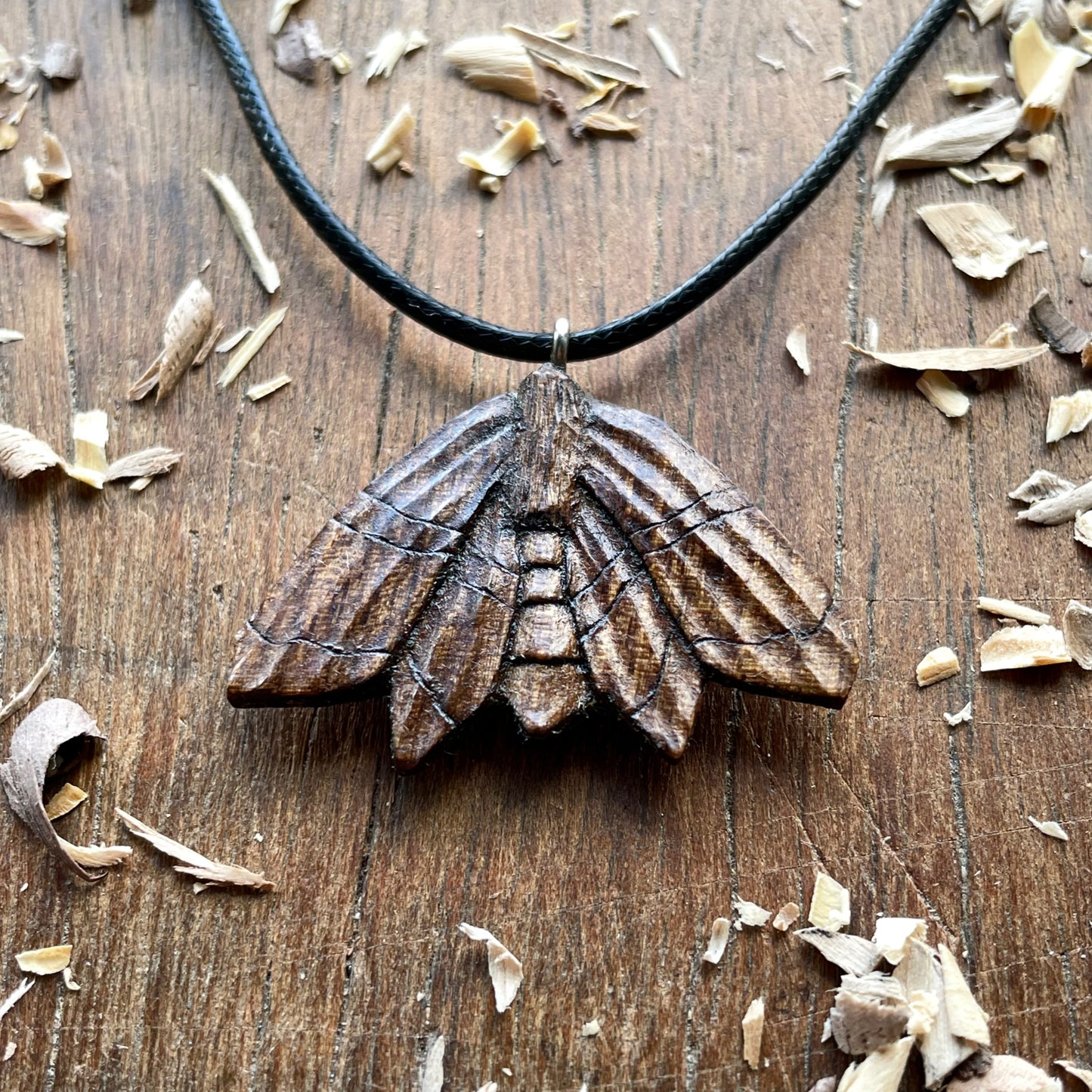 Moth Walnut Wood Pendant