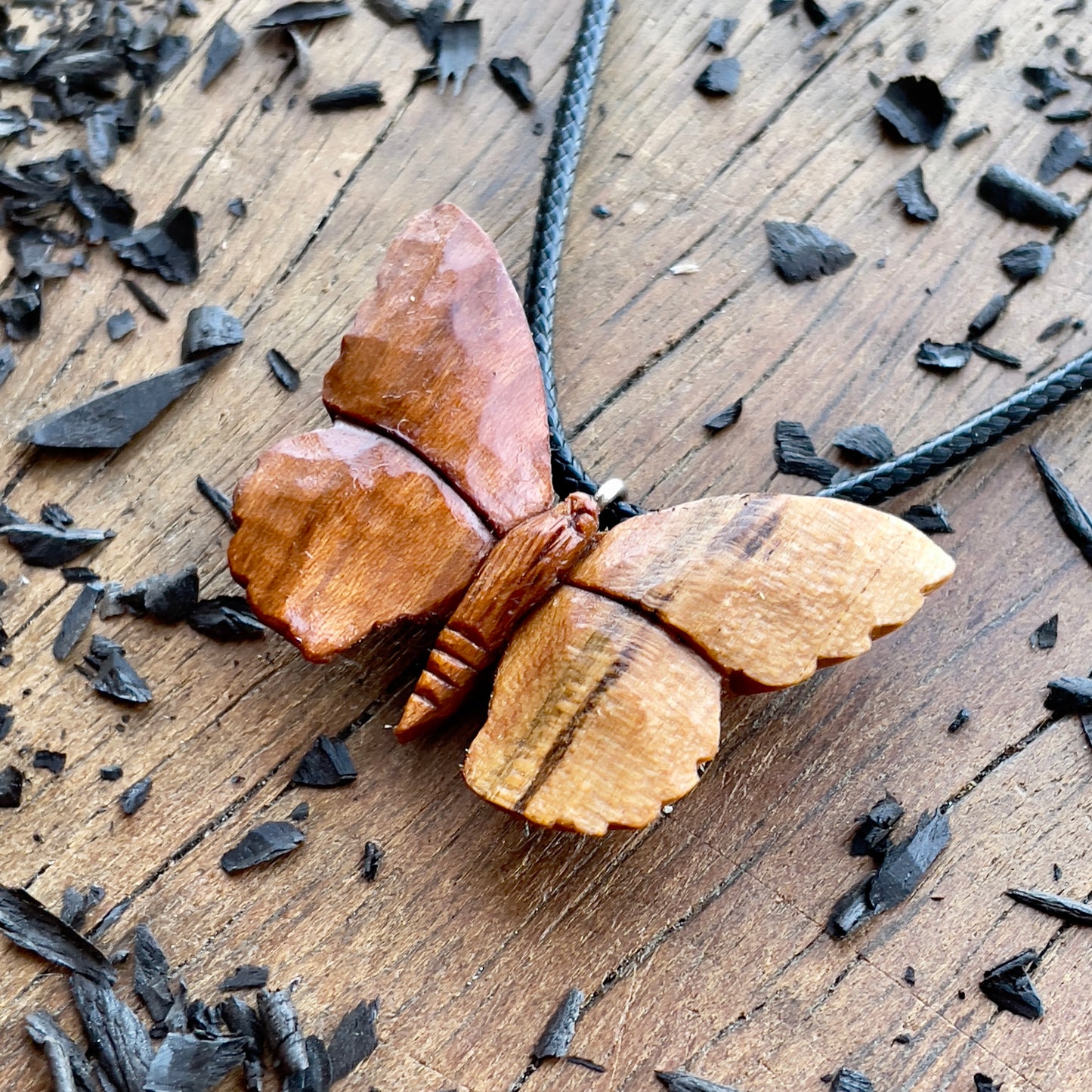 Butterfly Plum Wood Pendant