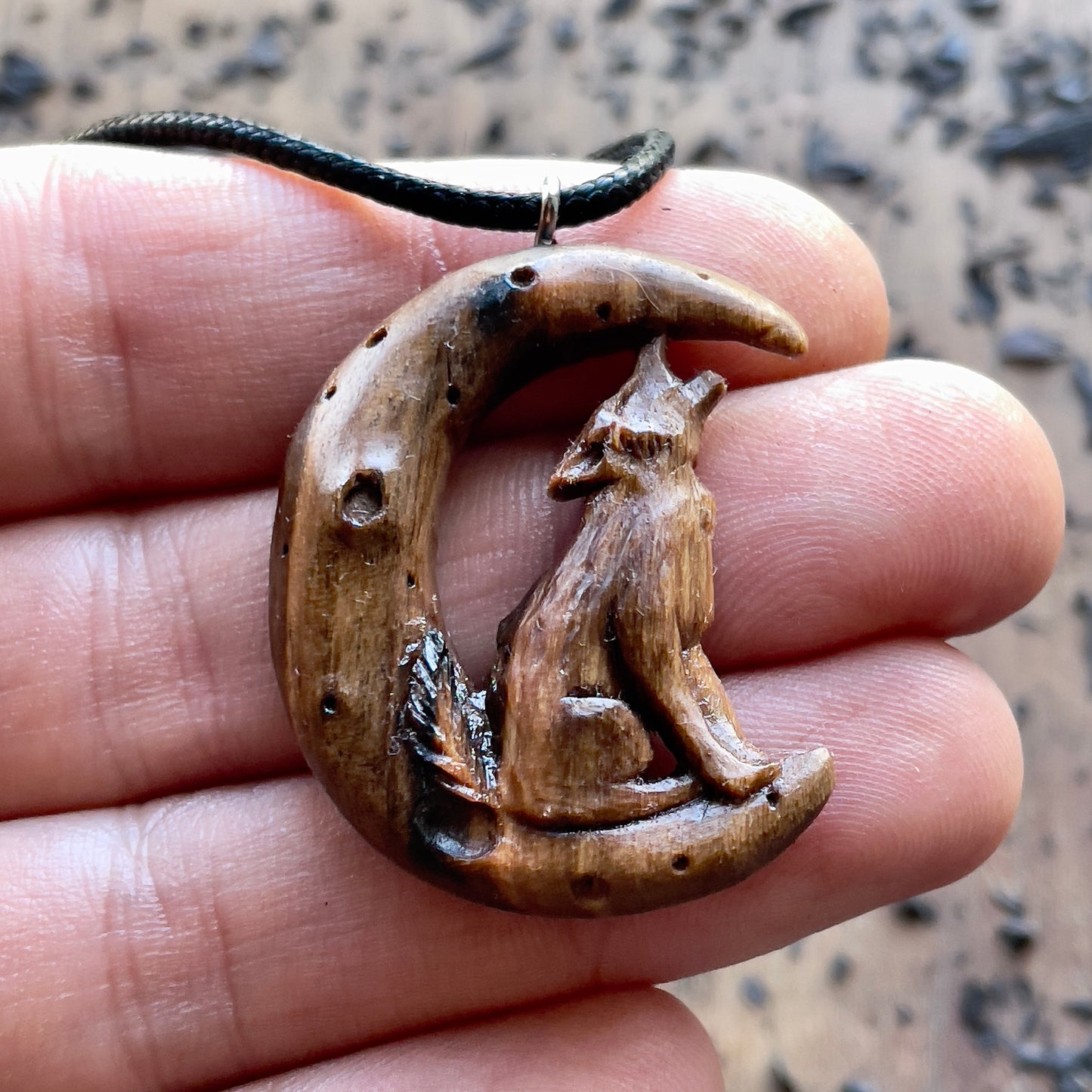 The Wolf And The Moon Pendant