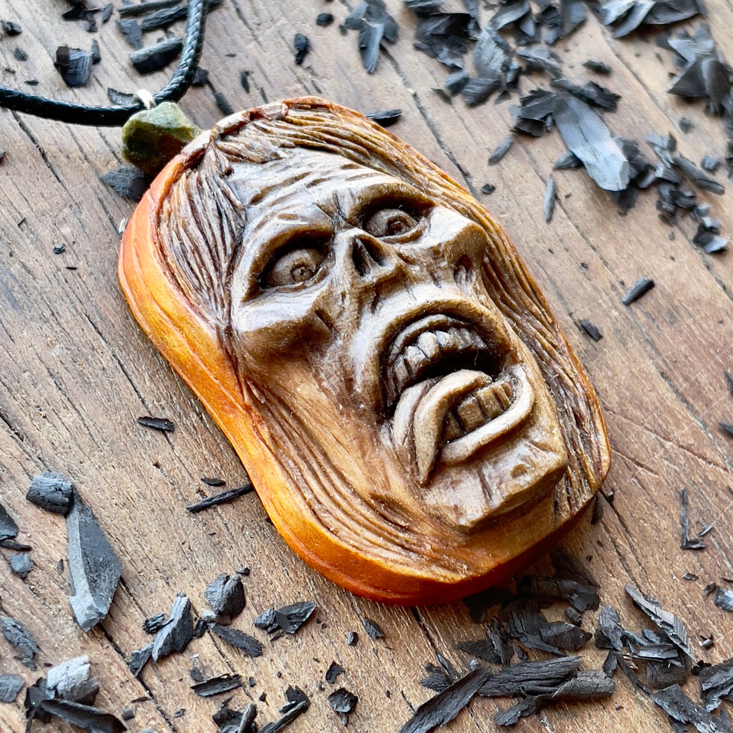 Halloween Pumpkin Pendant – Female Zombie Face