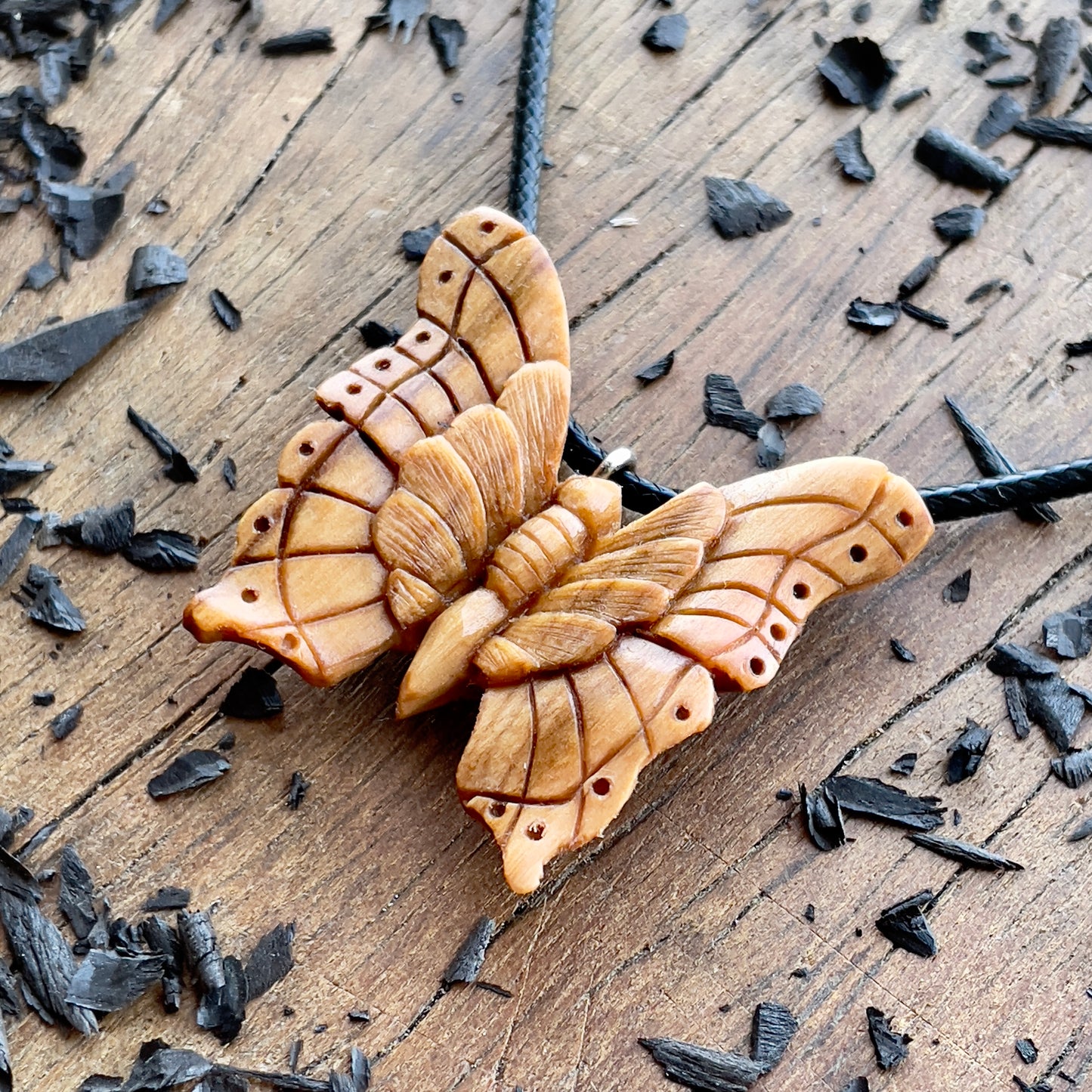 Butterfly Olive Wood Pendant