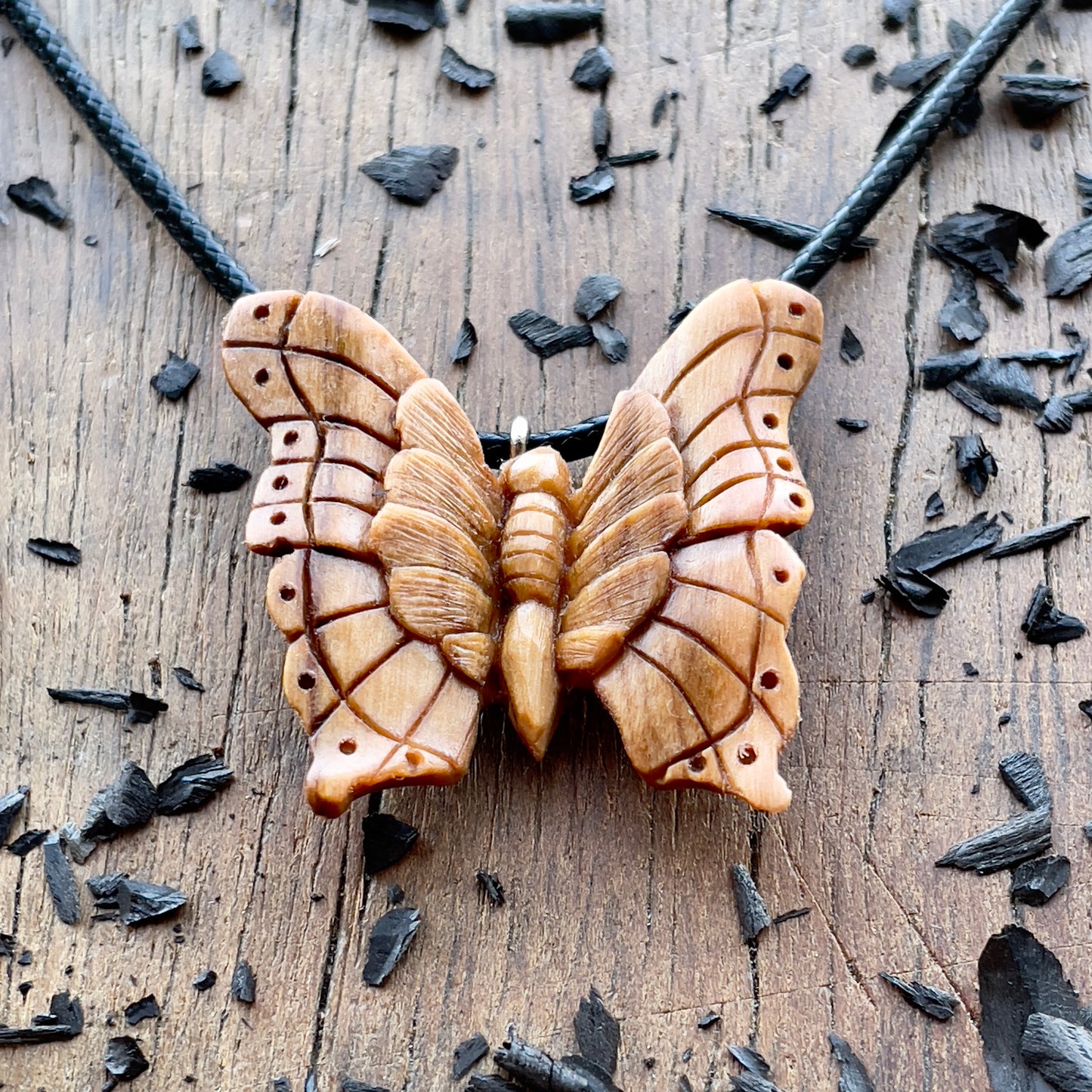 Butterfly Olive Wood Pendant