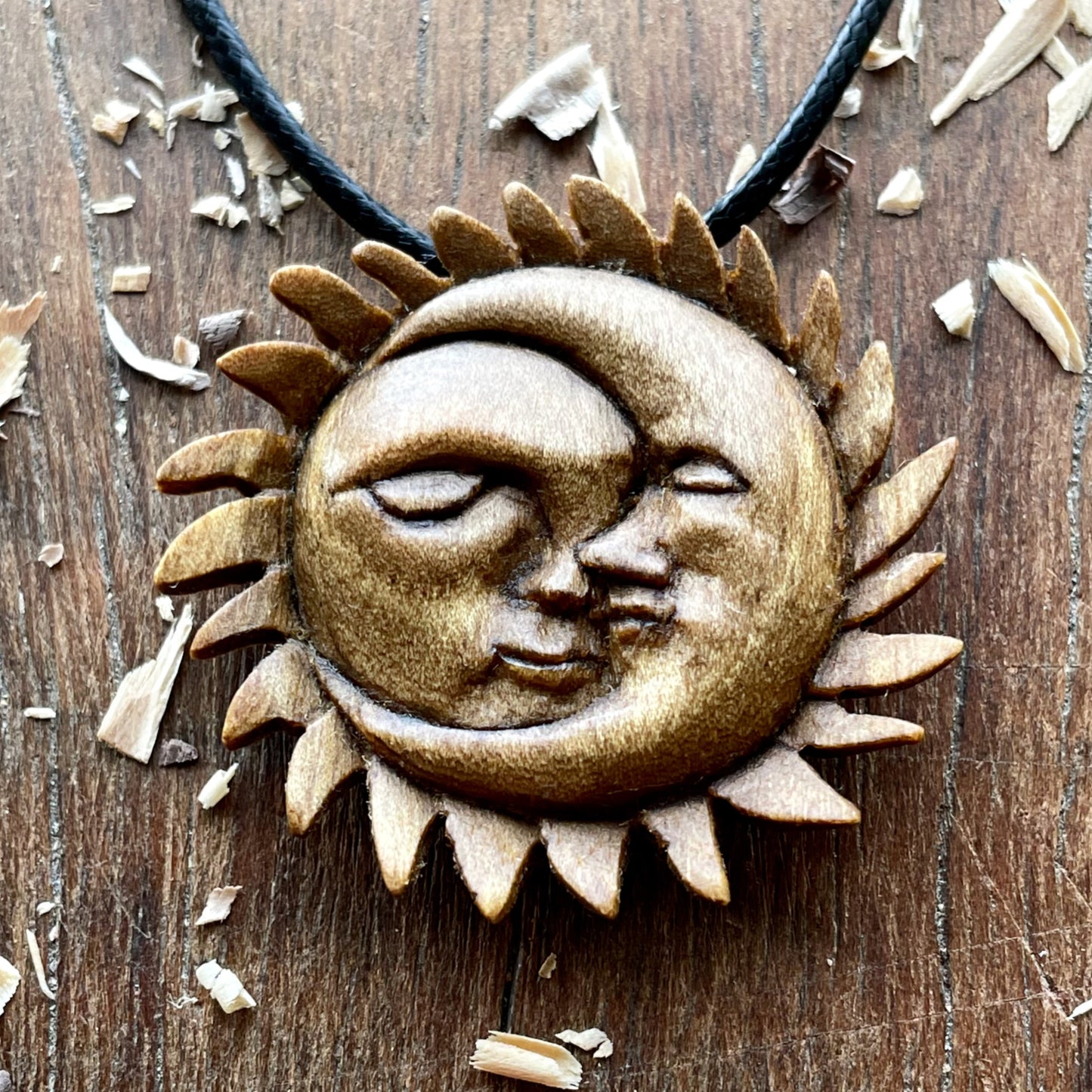 Sun Moon Faces Pendant