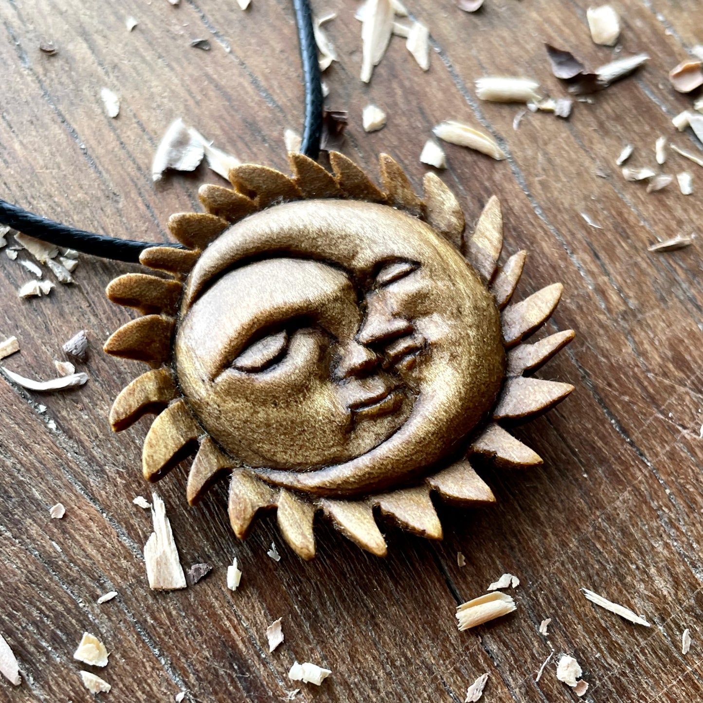 Sun Moon Faces Pendant