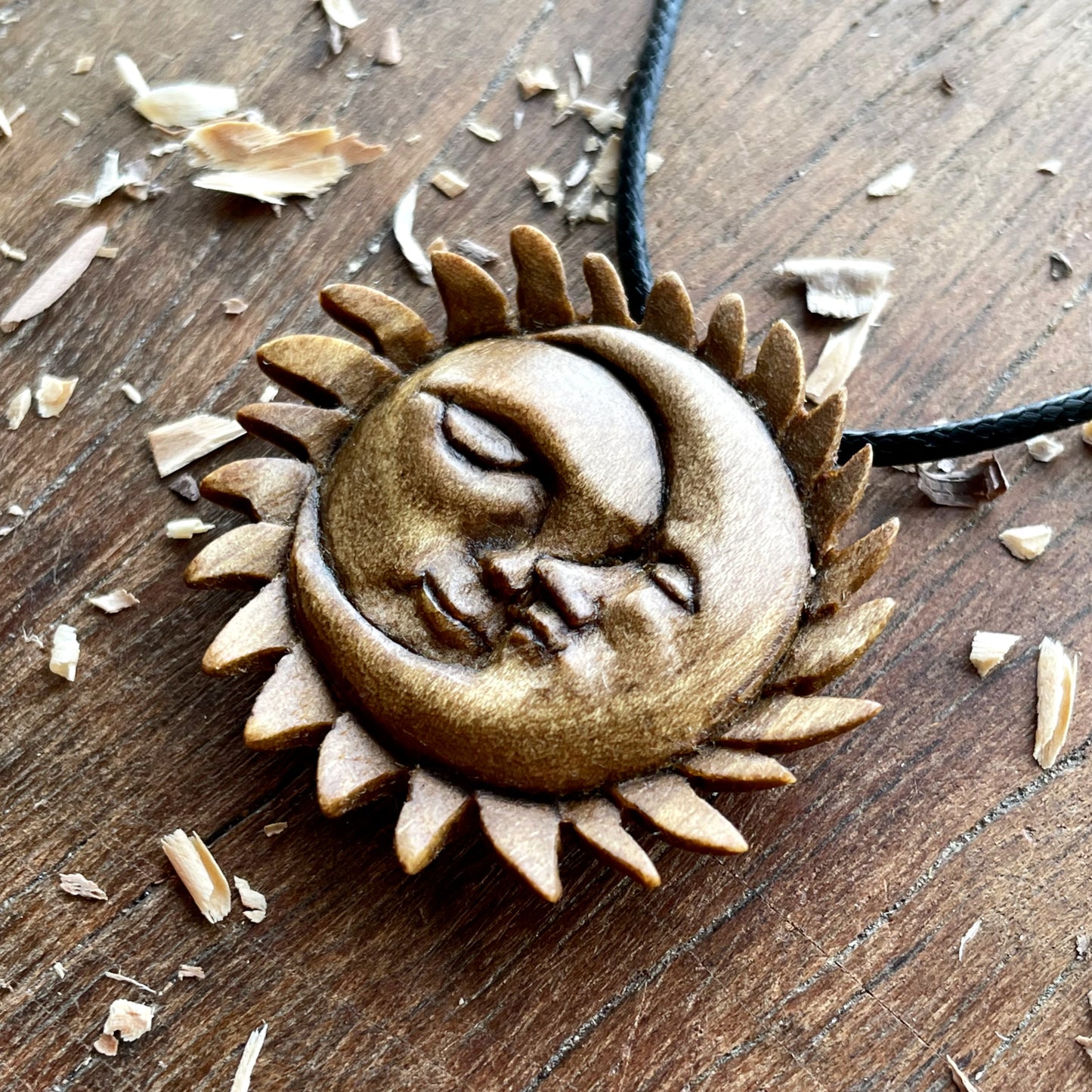Sun Moon Faces Pendant
