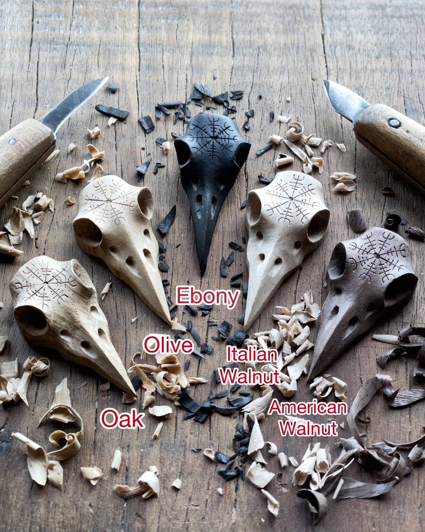 Raven Skull “Helm of Awe” Pendant