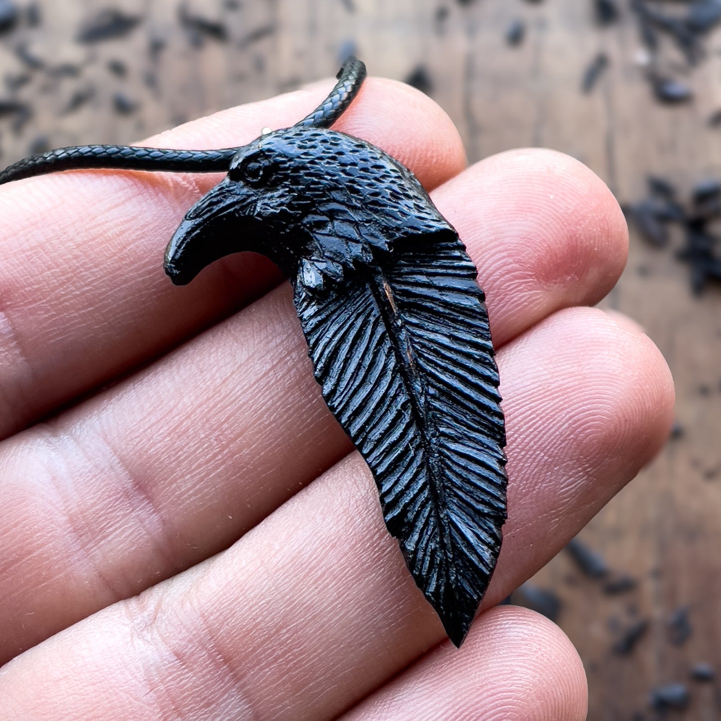 Raven Totem Pendant