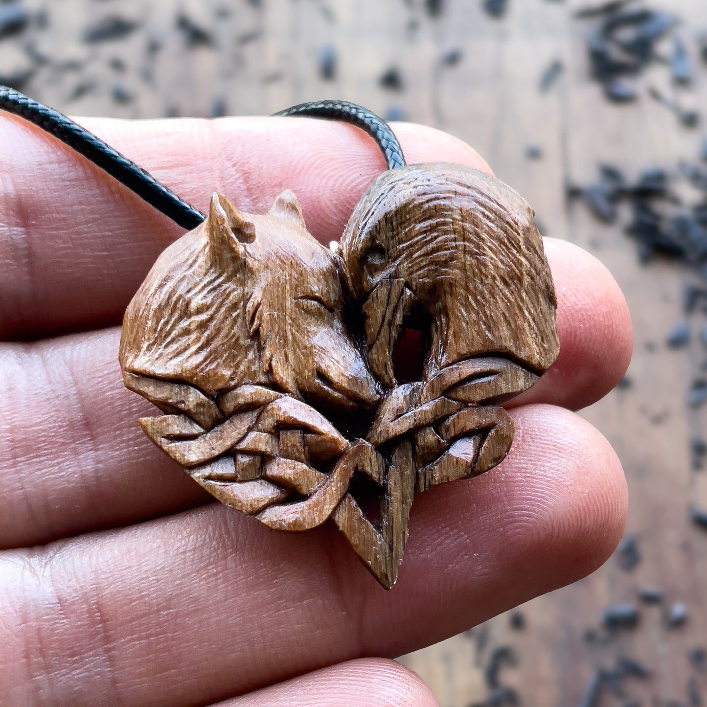 Wolf and Raven Pendant