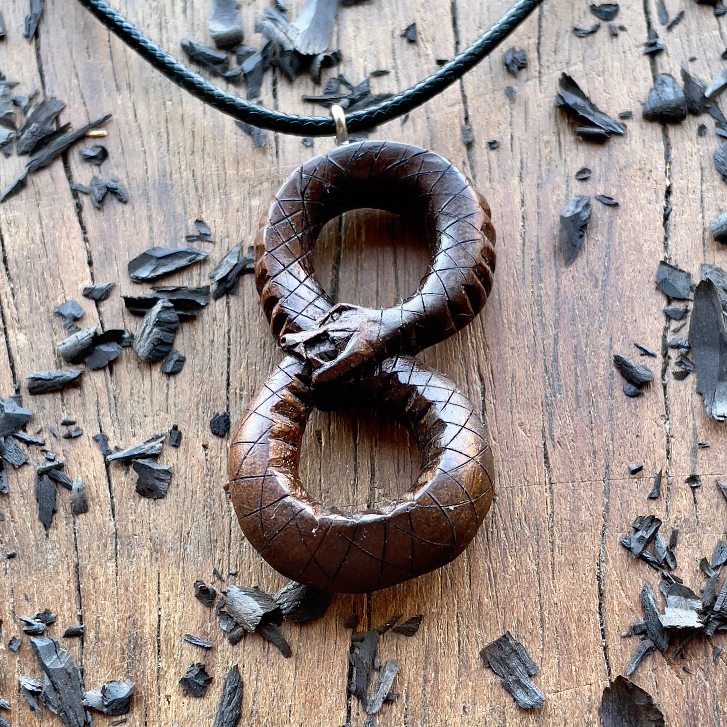 Serpent Ouroboros Pendant – Infinity Loop