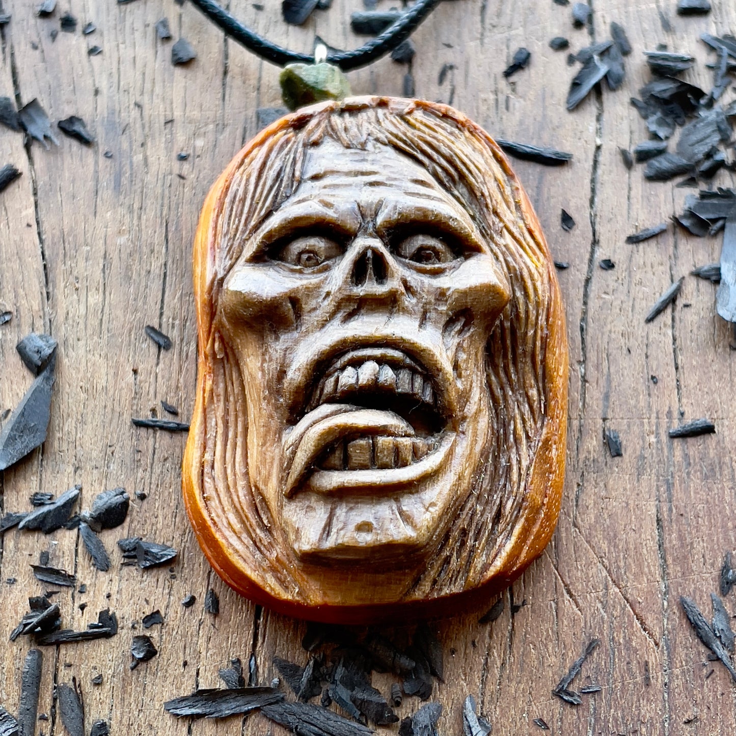 Halloween Pumpkin Pendant – Female Zombie Face