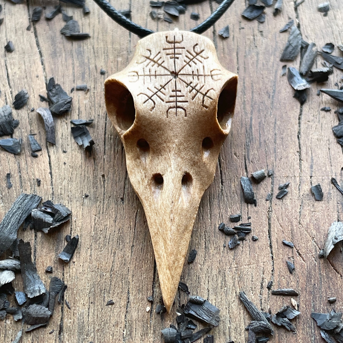 Raven Skull “Helm of Awe” Pendant
