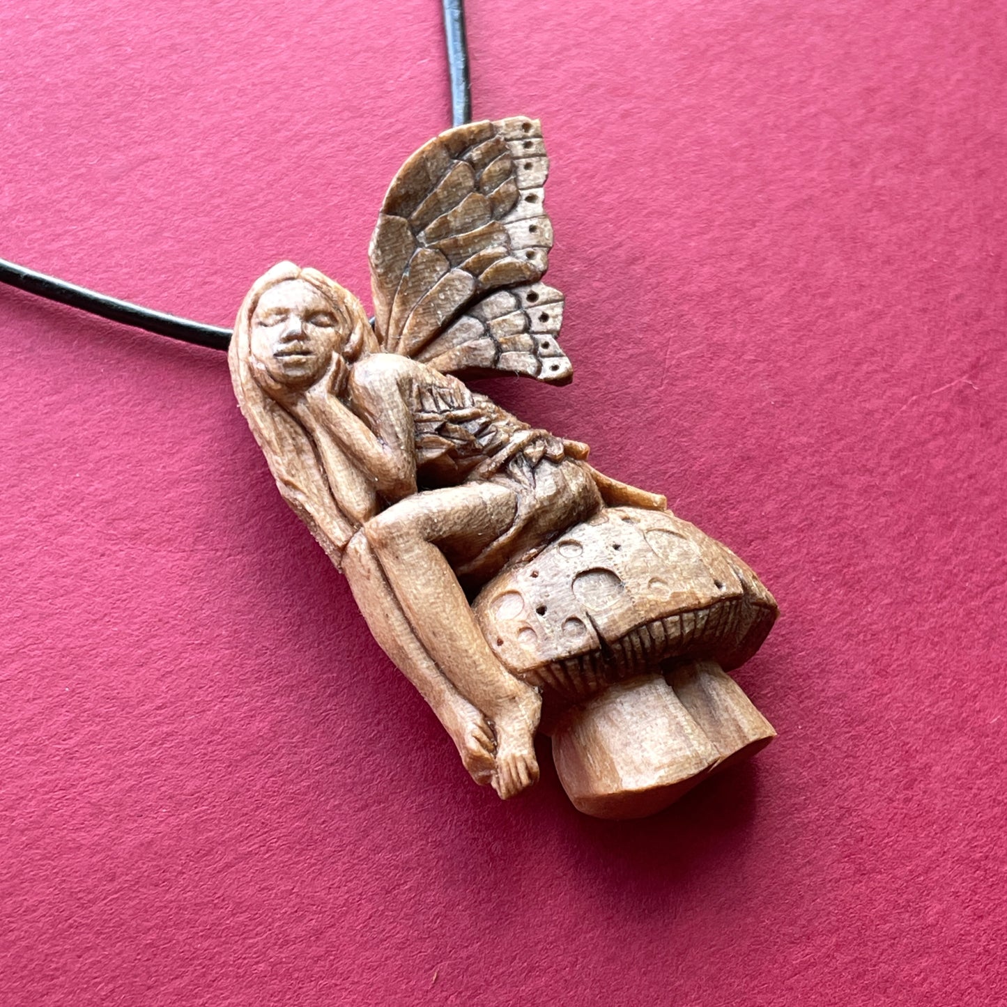 Fairy On The Mushroom Pendant