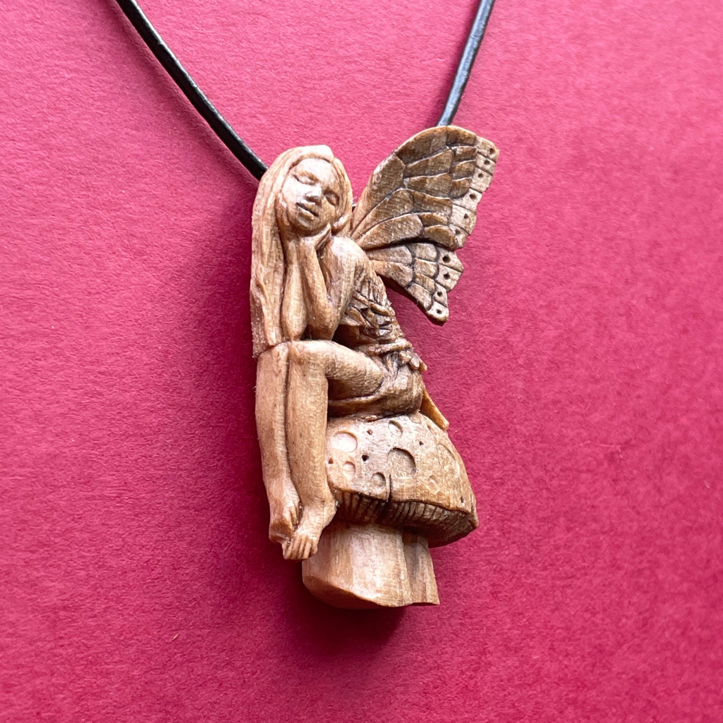 Fairy On The Mushroom Pendant