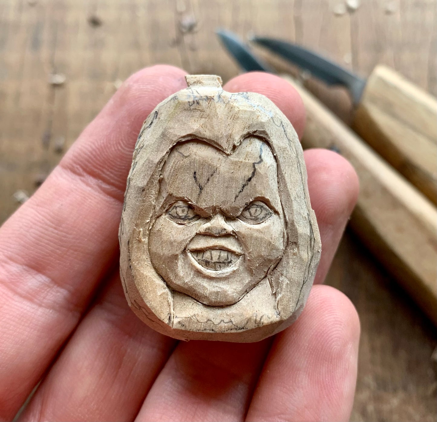 Halloween Pendant – Chucky's Doll Face