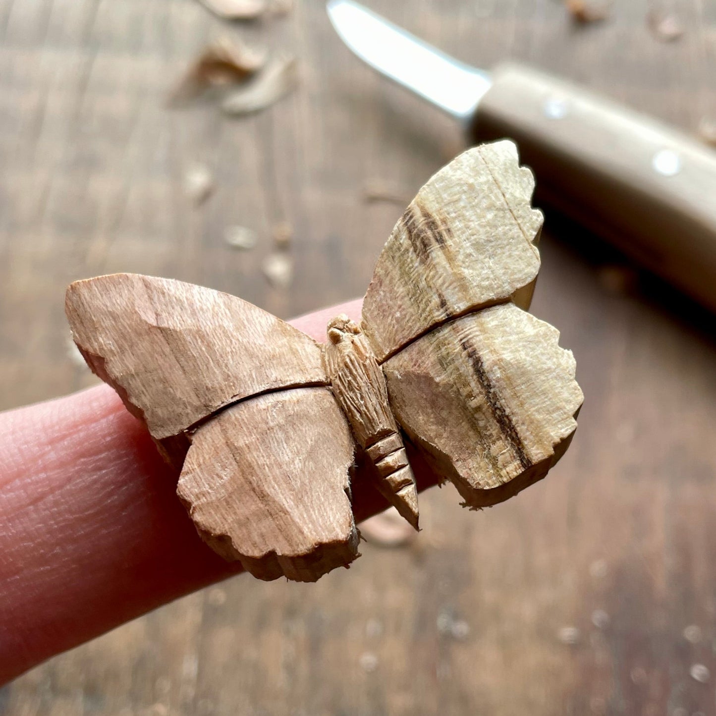 Butterfly Plum Wood Pendant