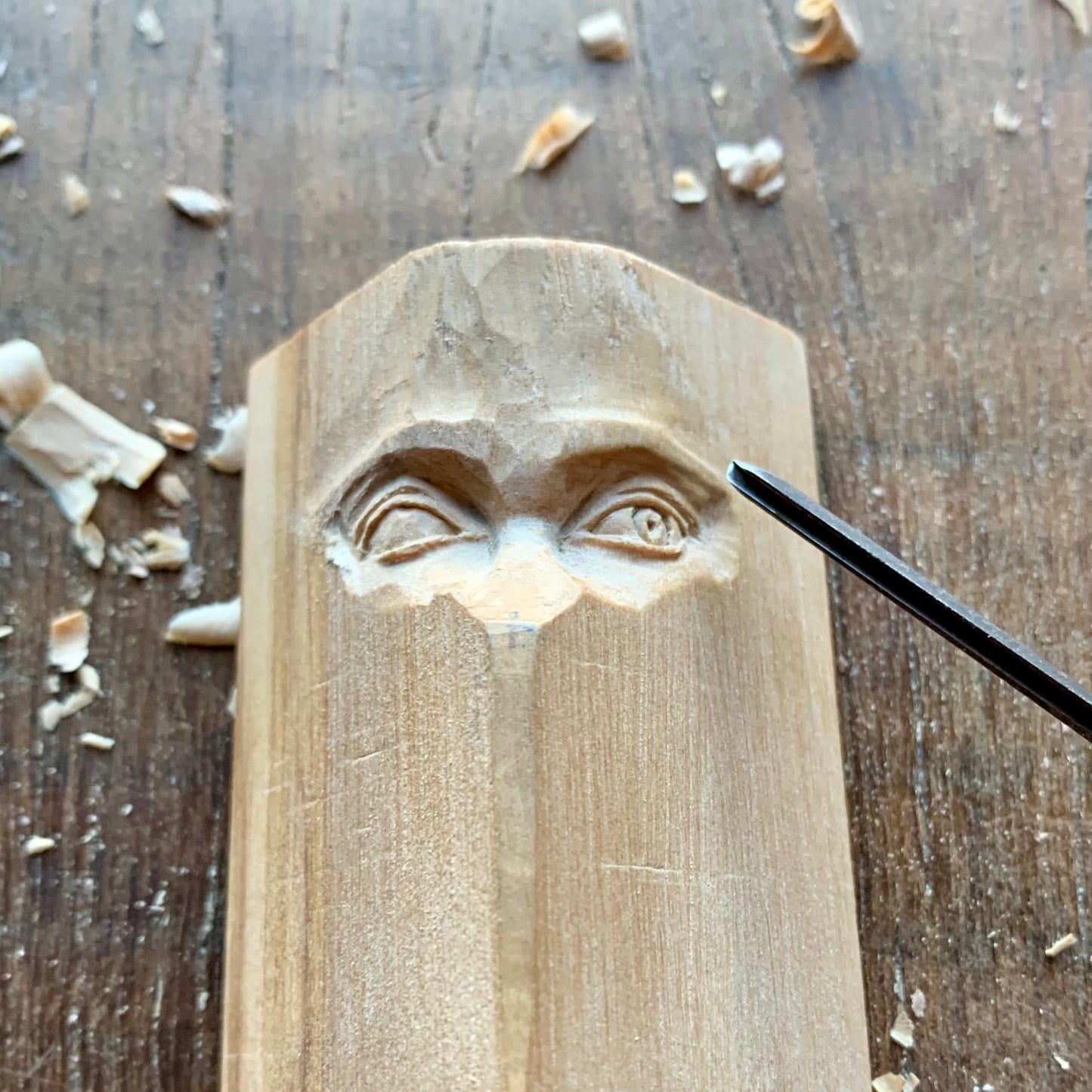 Eyes Olive Wood Pendant