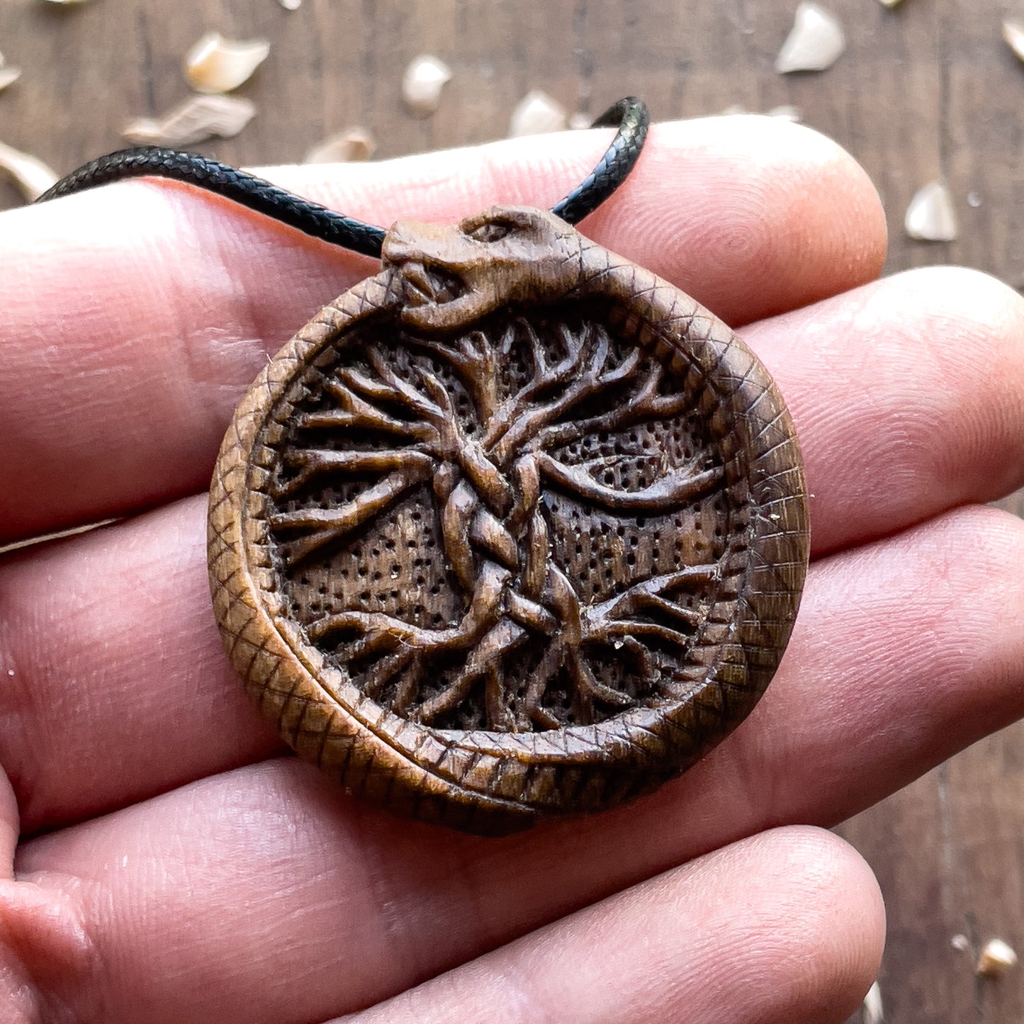 Ouroboros Pendant – Yggdrasil Design