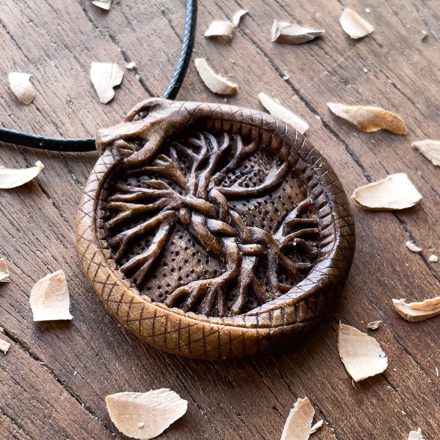 Ouroboros Pendant – Yggdrasil Design