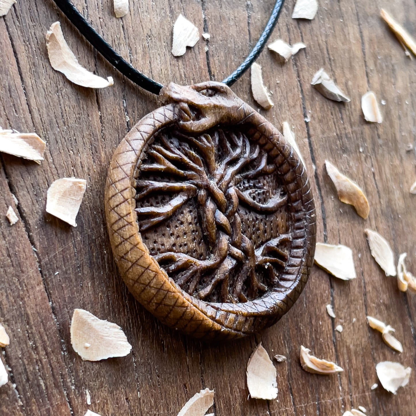 Ouroboros Pendant – Yggdrasil Design