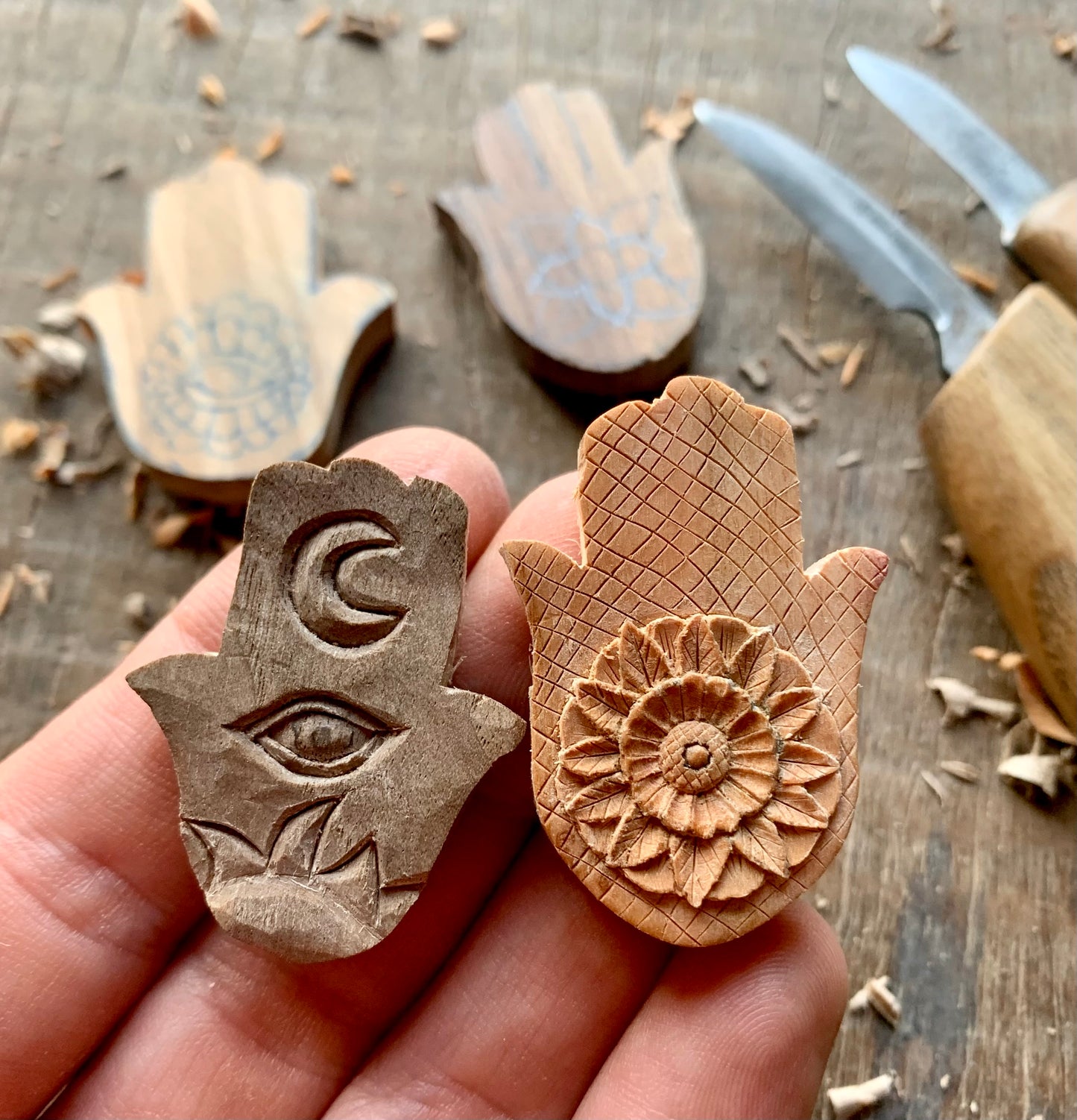 Hamsa Flower Design Pendant