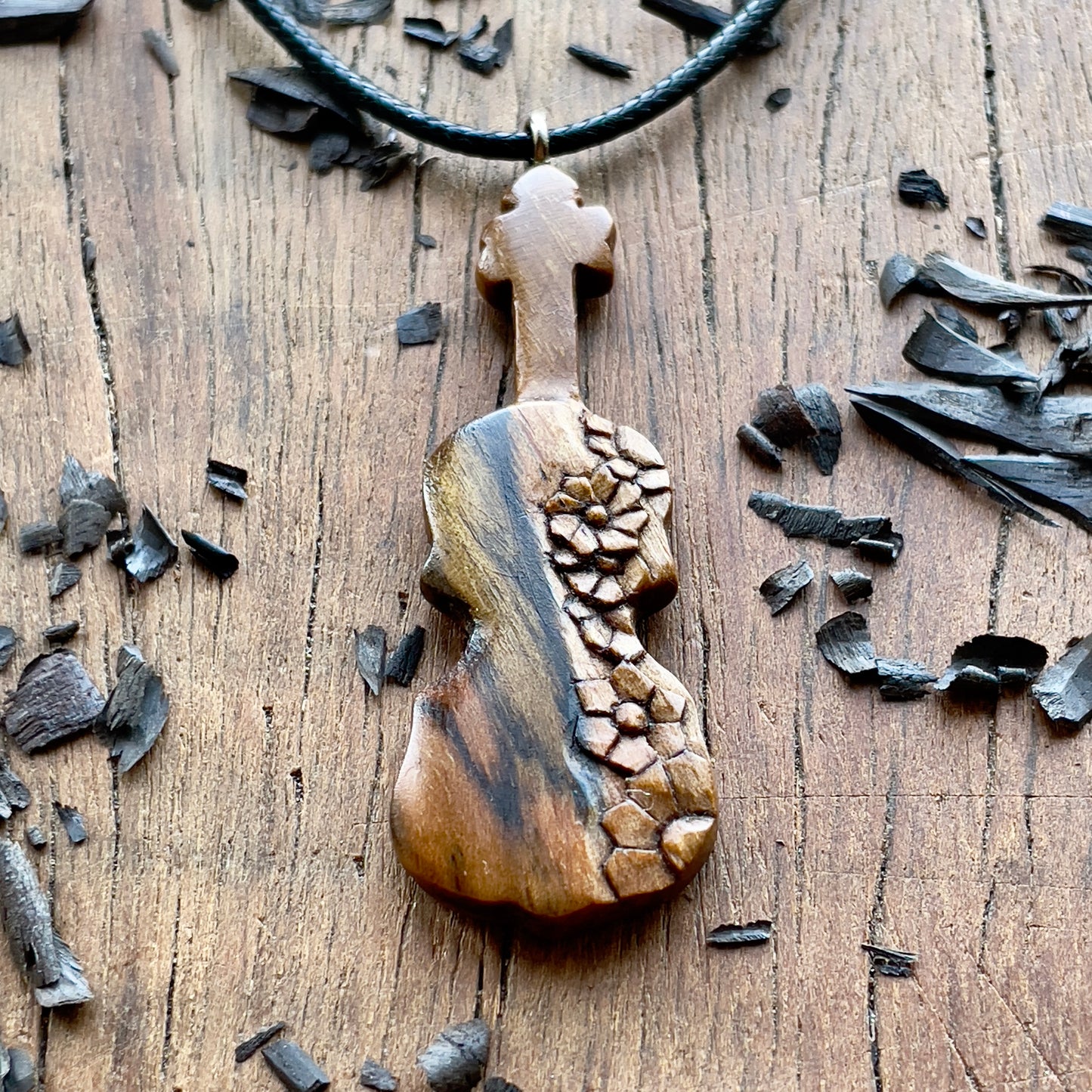 Violin With Flowers Pendant