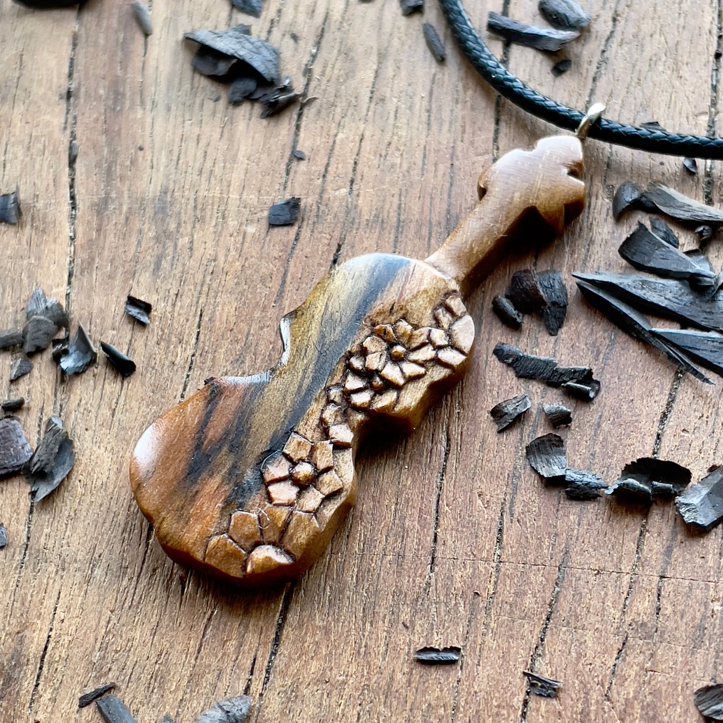 Violin With Flowers Pendant