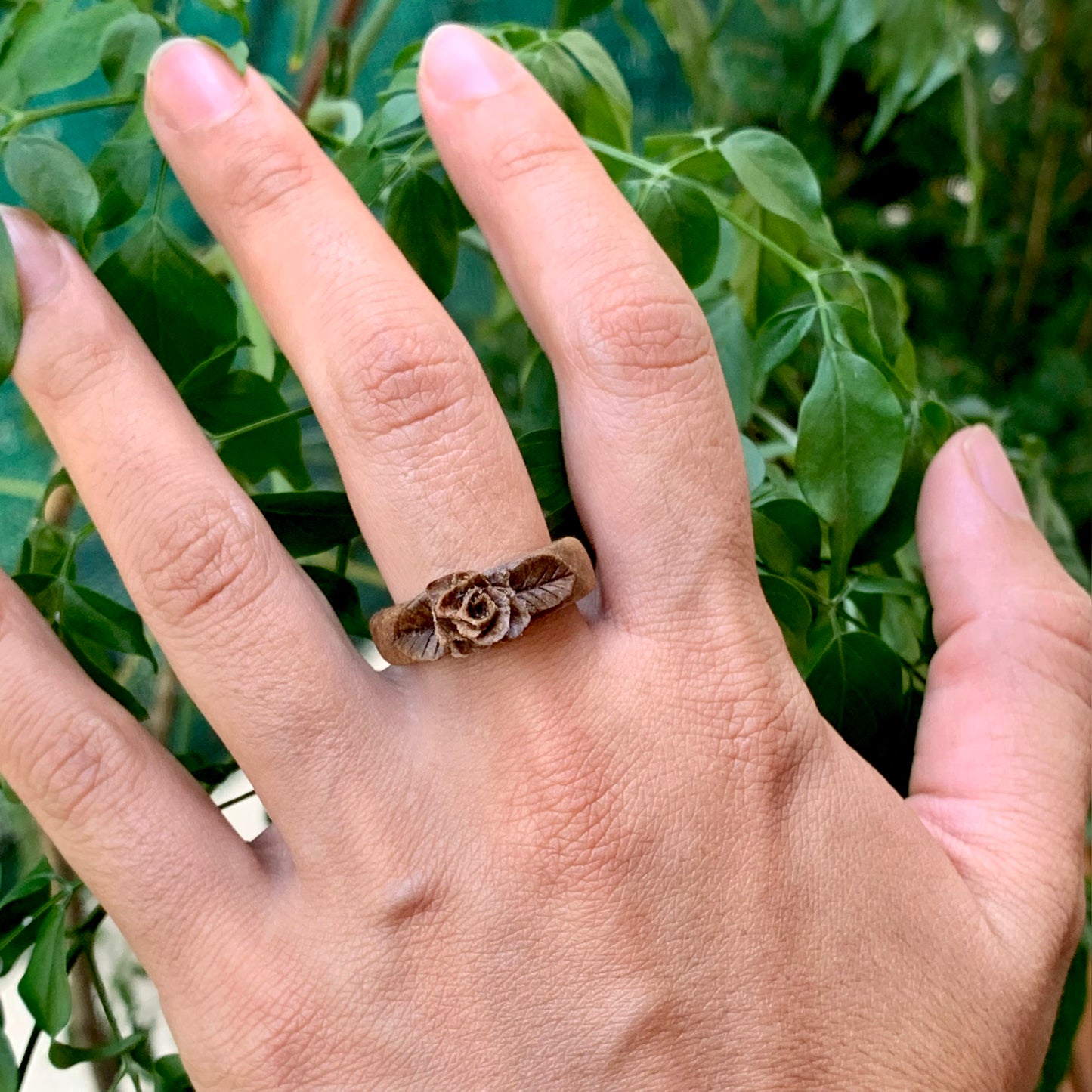 Rose Walnut Wood Ring