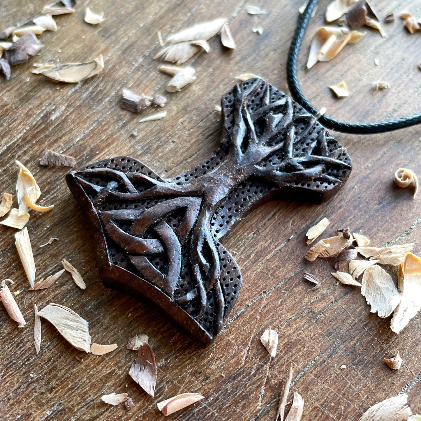 Mjolnir Tree Of Life and Triquetra Pendant