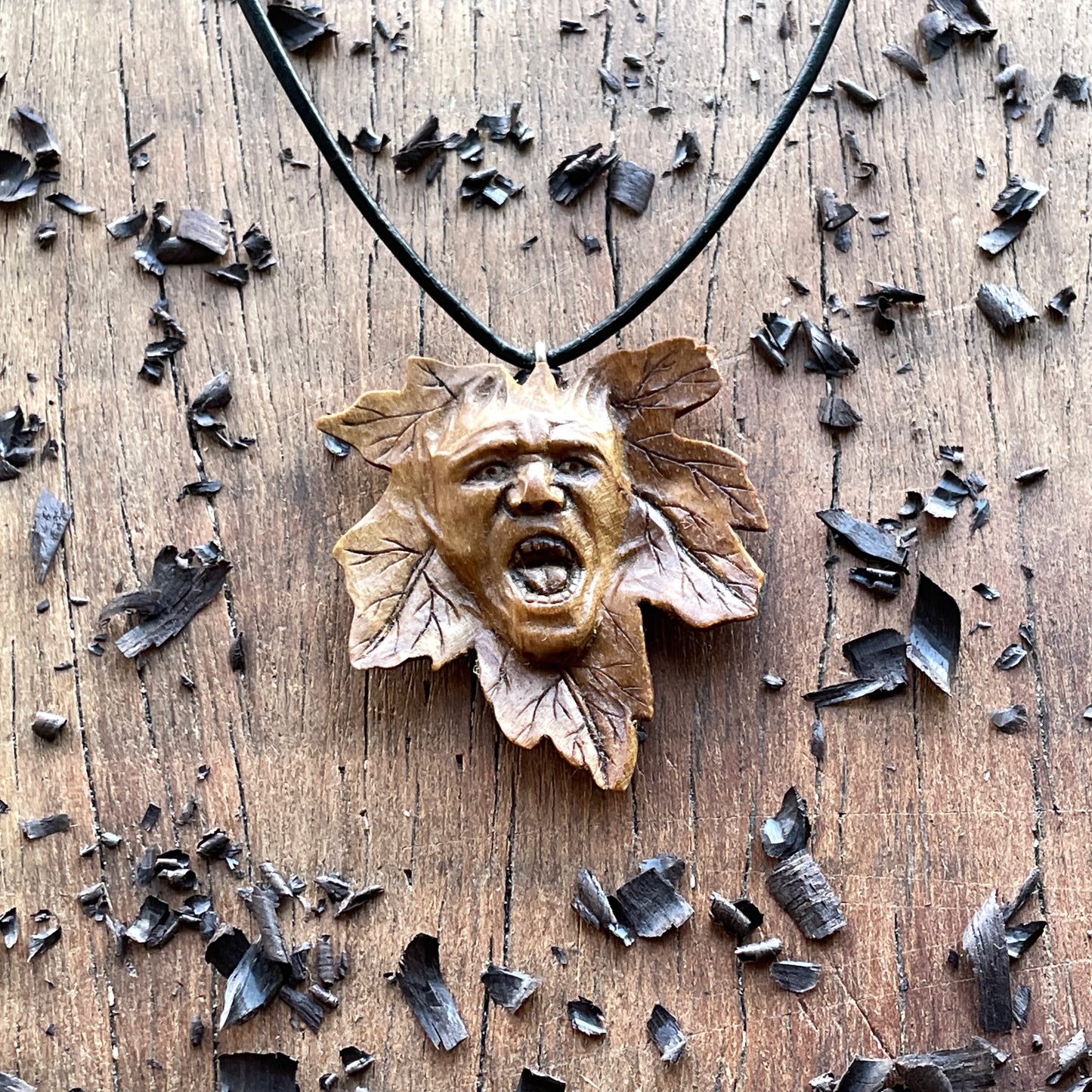 Screaming Leaf Spirit Pendant