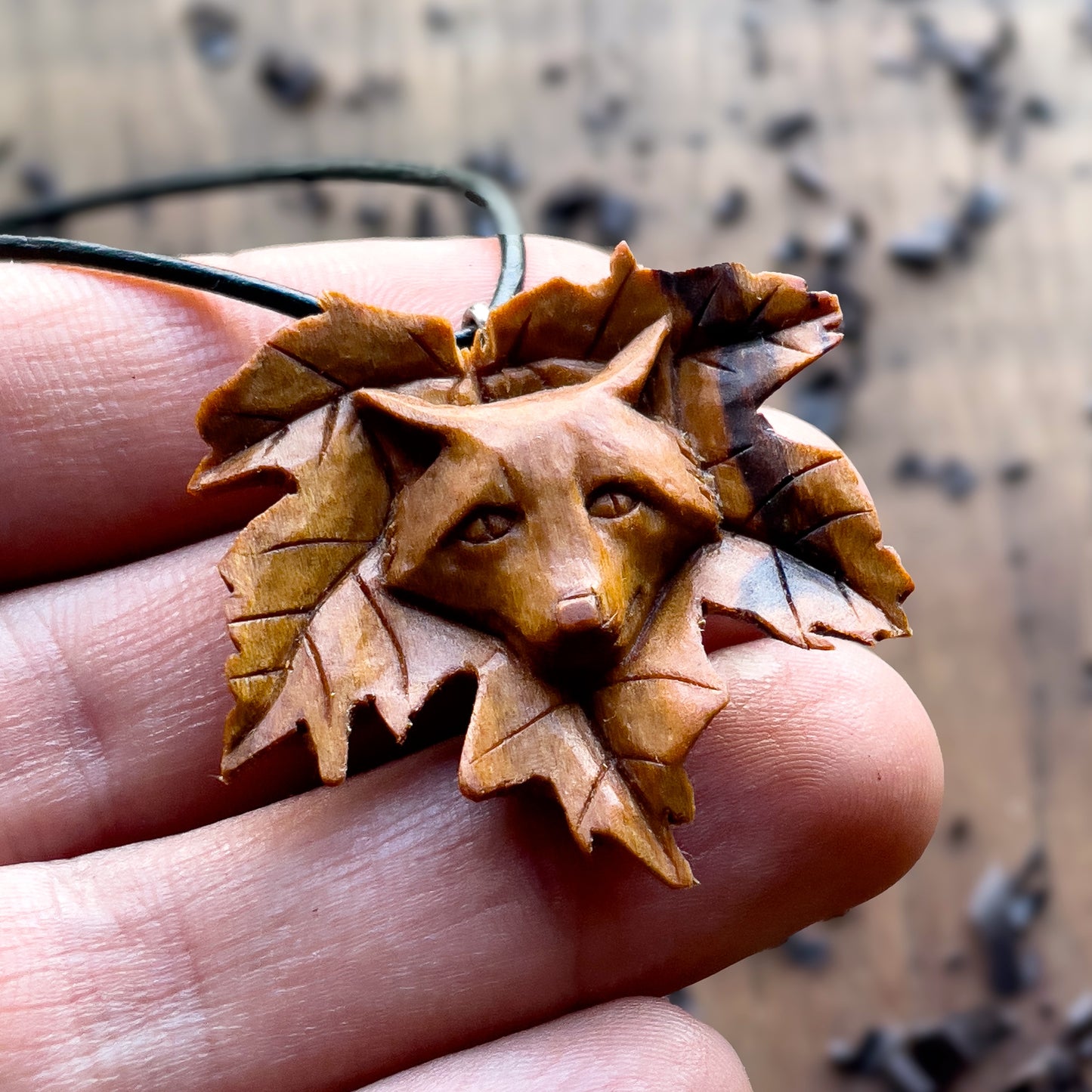 Fox Leaf Spirit Pendant